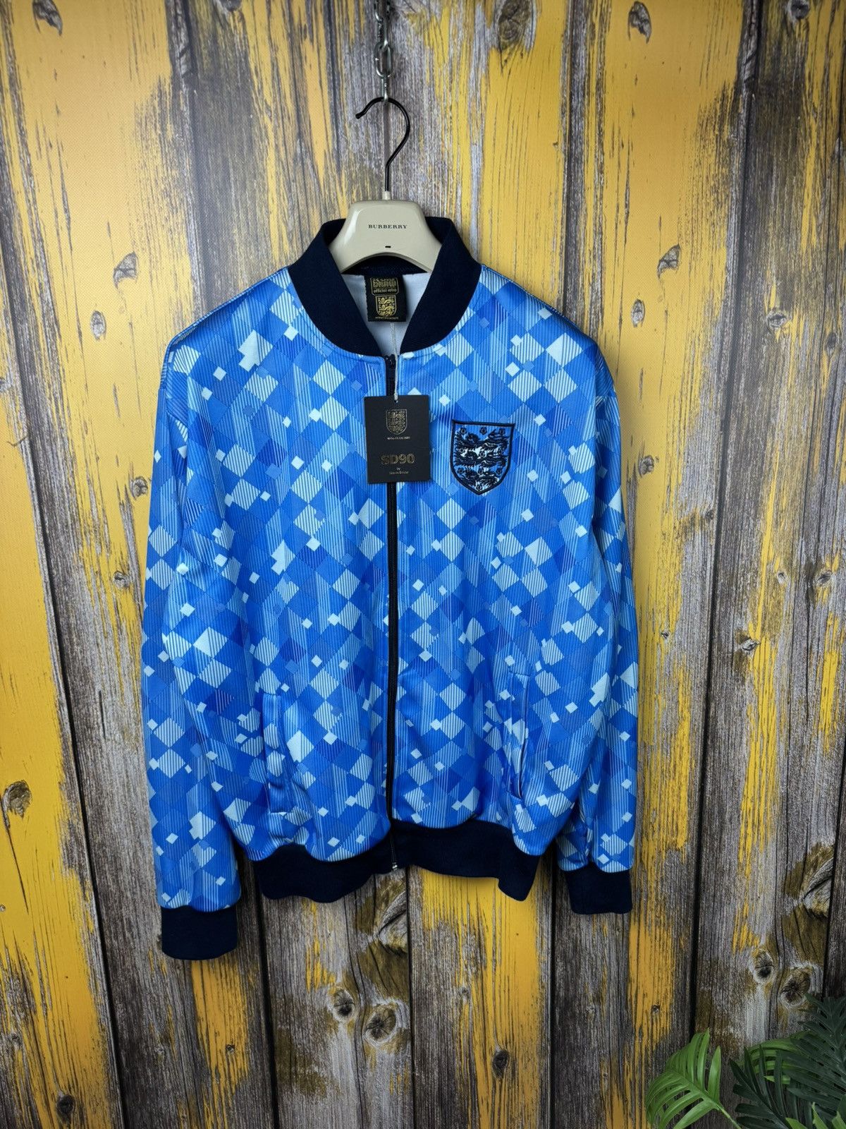 Japanese Brand Score Draw England 1990 Empire Third Track Jacket Size XL Size US XL / EU 56 / 4 - 10 Thumbnail