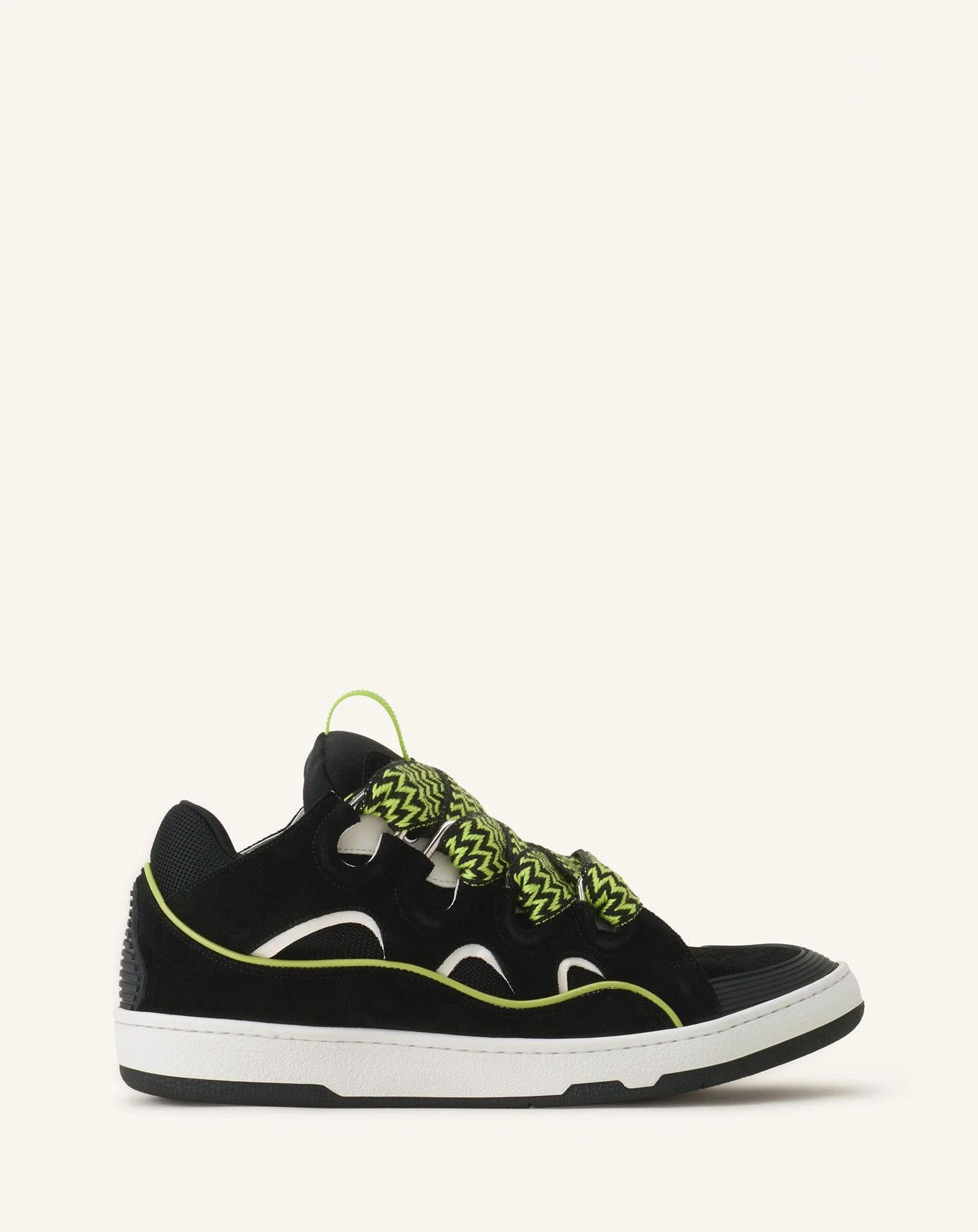 Lanvin os11x0526 Curb Leather Sneakers in Black Size US 8 / IT 38 - 1 Thumbnail