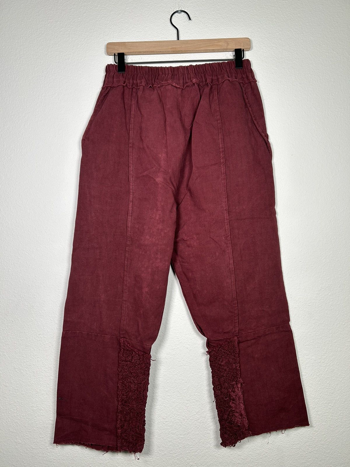 By Walid 1/1 Patchwork Crochet Cropped Pants Size US 30 / EU 46 - 2 Thumbnail