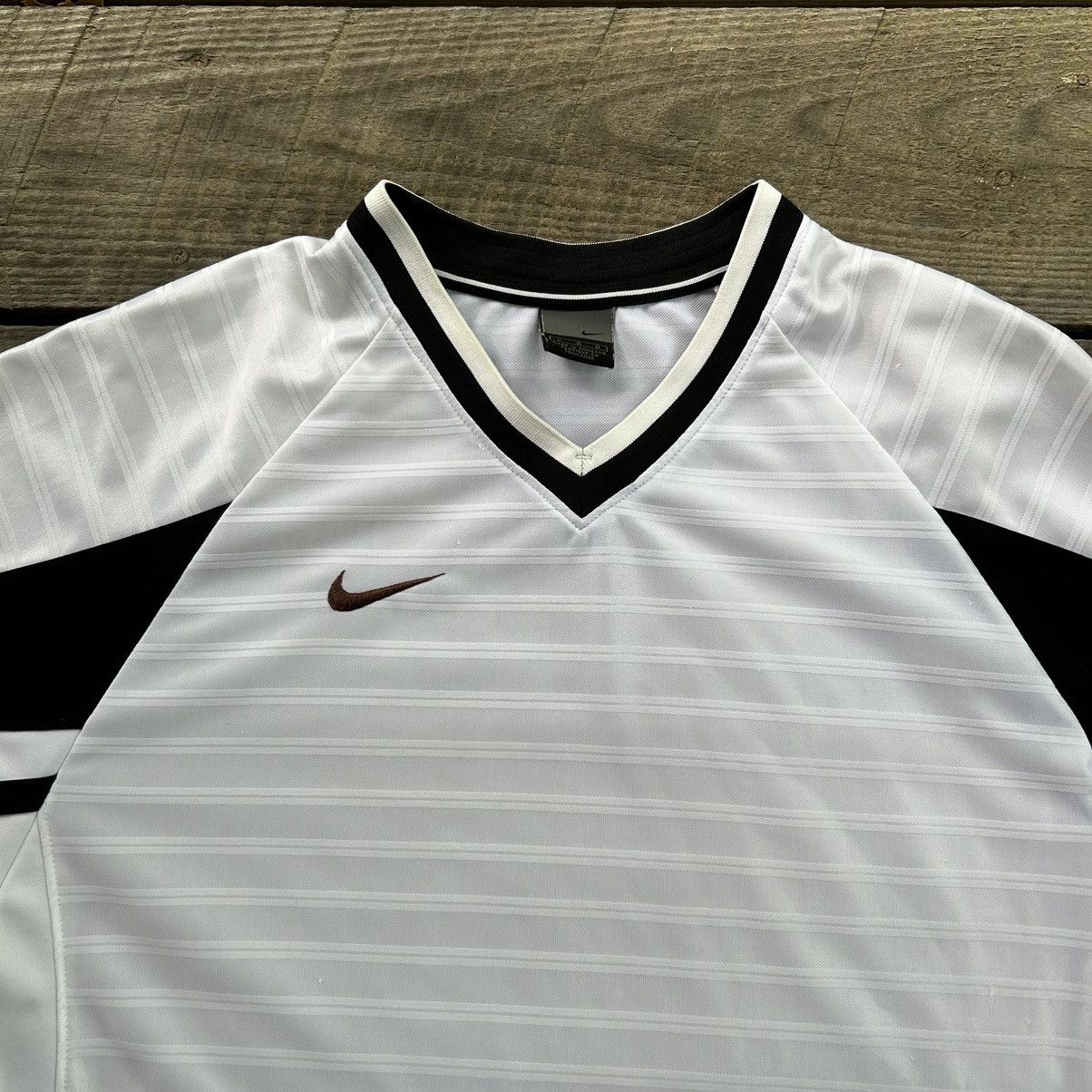 Nike Vintage Nike Team Mocha Brown Swoosh Nike Soccer Jersey Size 42 - 2 Thumbnail