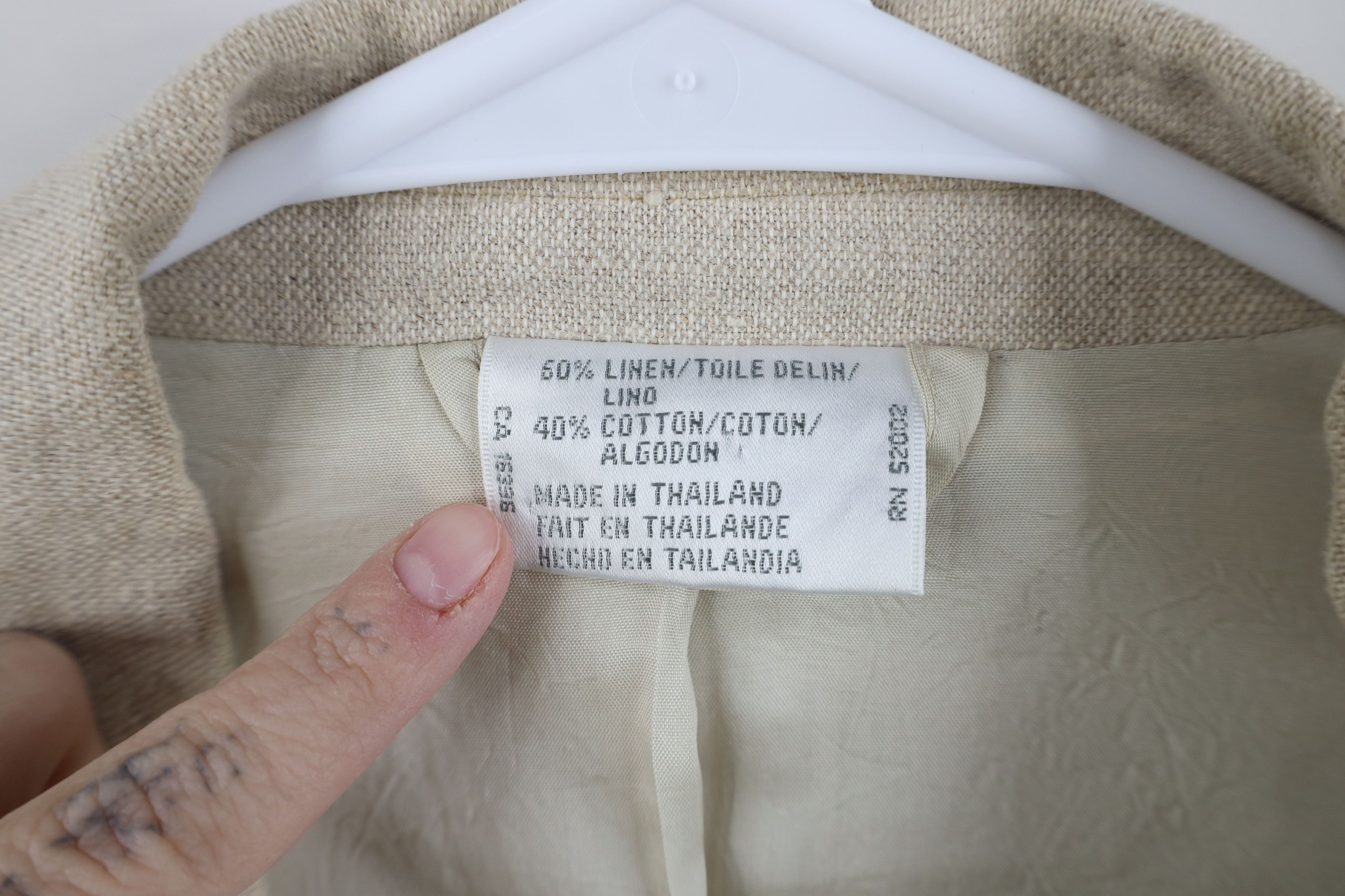 Vintage Vintage 90s Streetwear Linen Blend Suit Coat Blazer Jacket Size US XXL / EU 58 / 5 - 9 Thumbnail