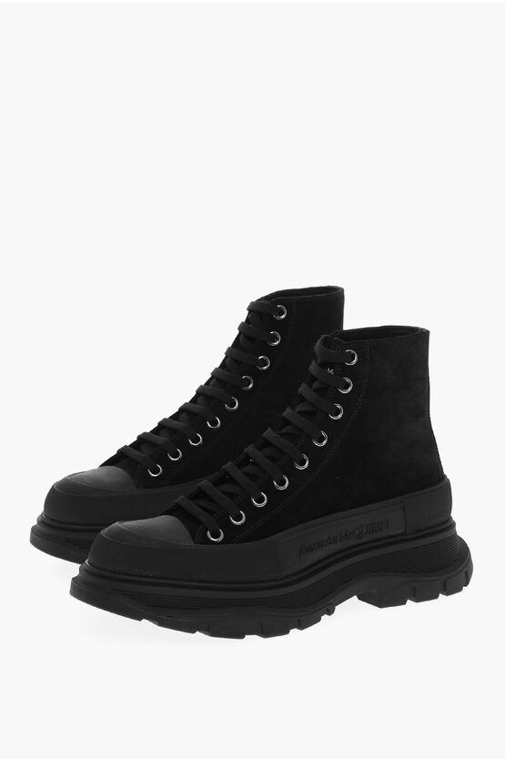 Alexander McQueen o1y1024 Ankle Boots In Black Size US 7 / EU 40 - 3 Thumbnail