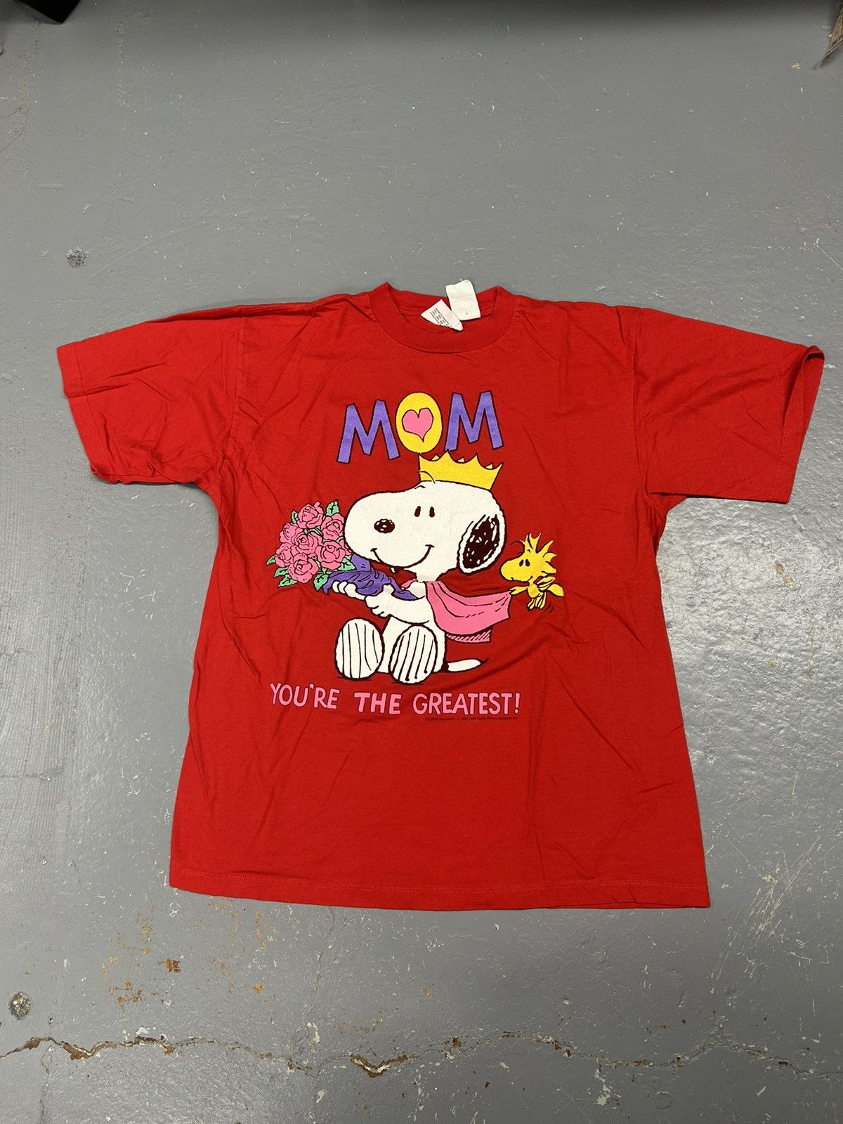 Peanuts × Vintage Crazy Vintage Y2K Essential Snoopy Peanuts Red Tee Shirt mom Size US L / EU 52-54 / 3 - 1 Thumbnail