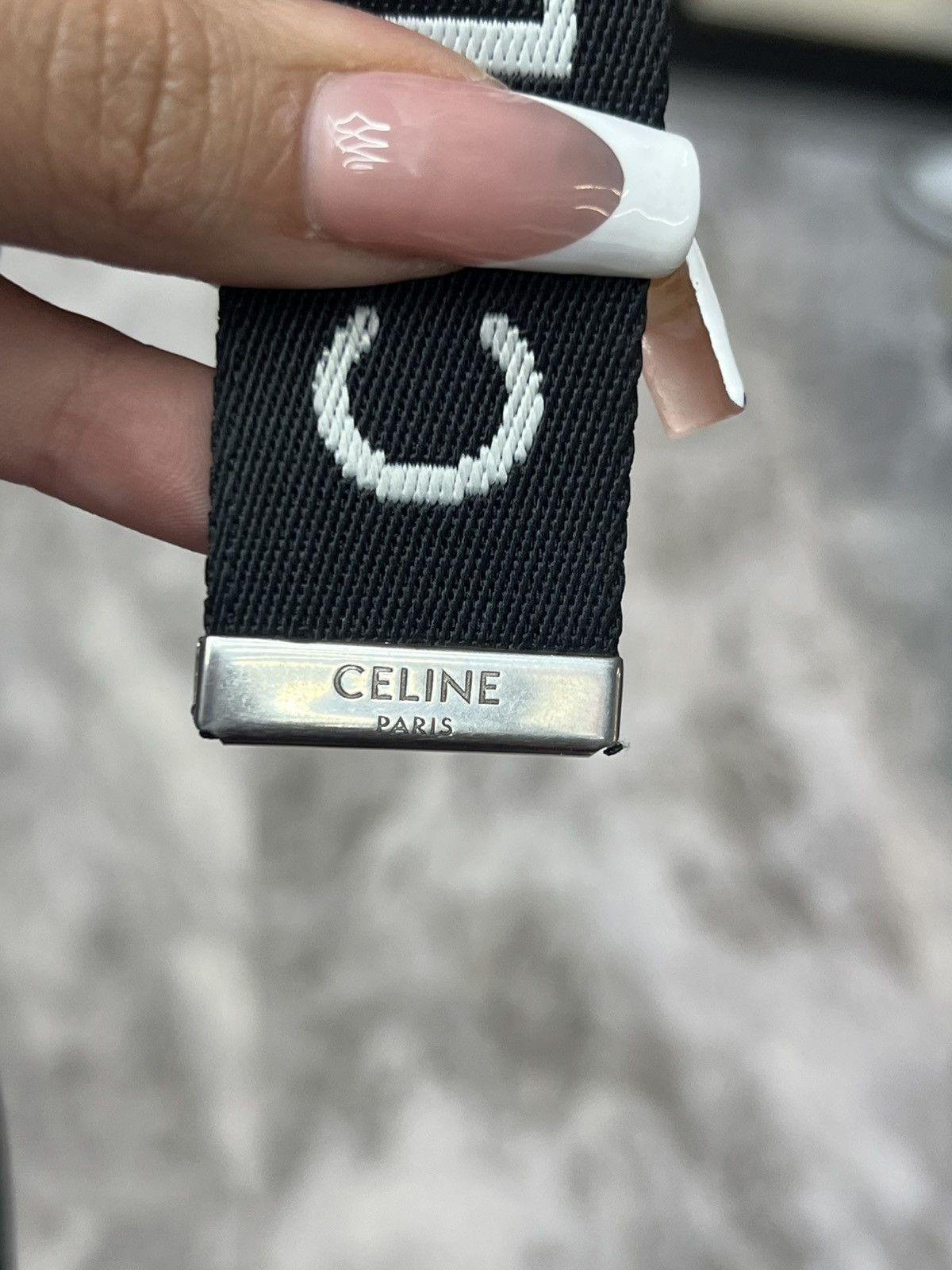 Celine Celine Logo Canvas Belt Size 42 - 4 Thumbnail