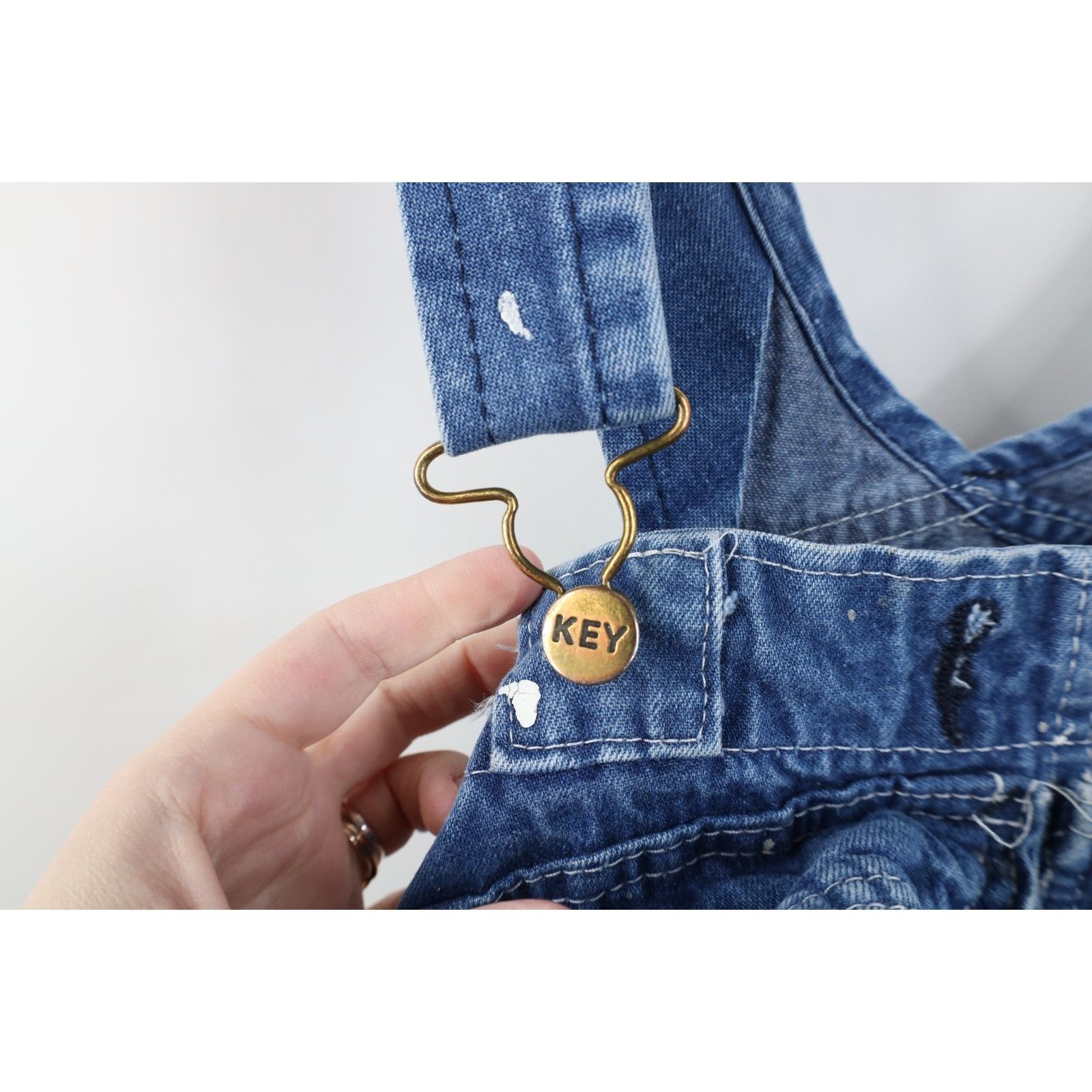 Vintage Vintage 90s Streetwear Thrashed Wide Leg Denim Overalls Size US 42 / EU 58 - 9 Thumbnail