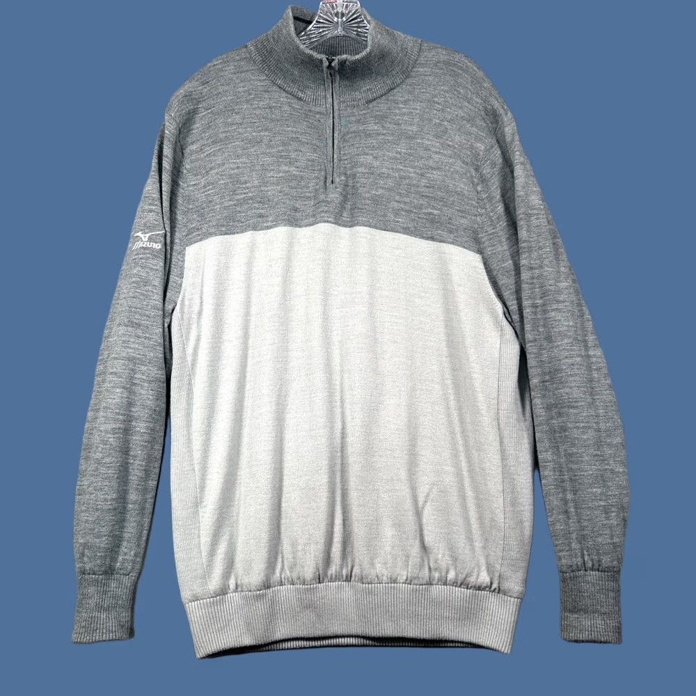 Mizuno Mizuno Golf Mens XXL Gray WindLite Flex Quarter Zip Windproof Pullover Sweater Size US XXL / EU 58 / 5 - 1 Thumbnail