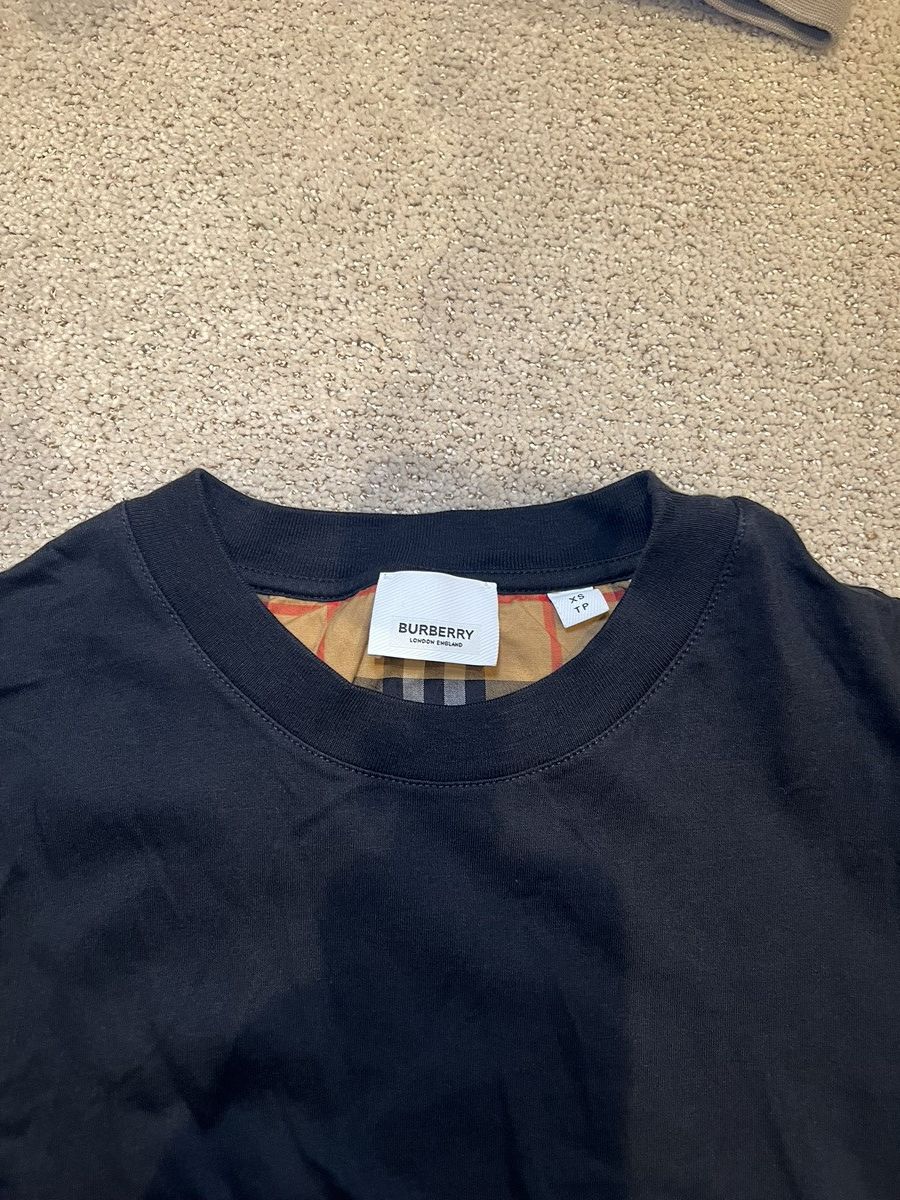 Burberry Burberry Check Pattern T-shirt Black Size US XS / EU 42 / 0 - 2 Thumbnail