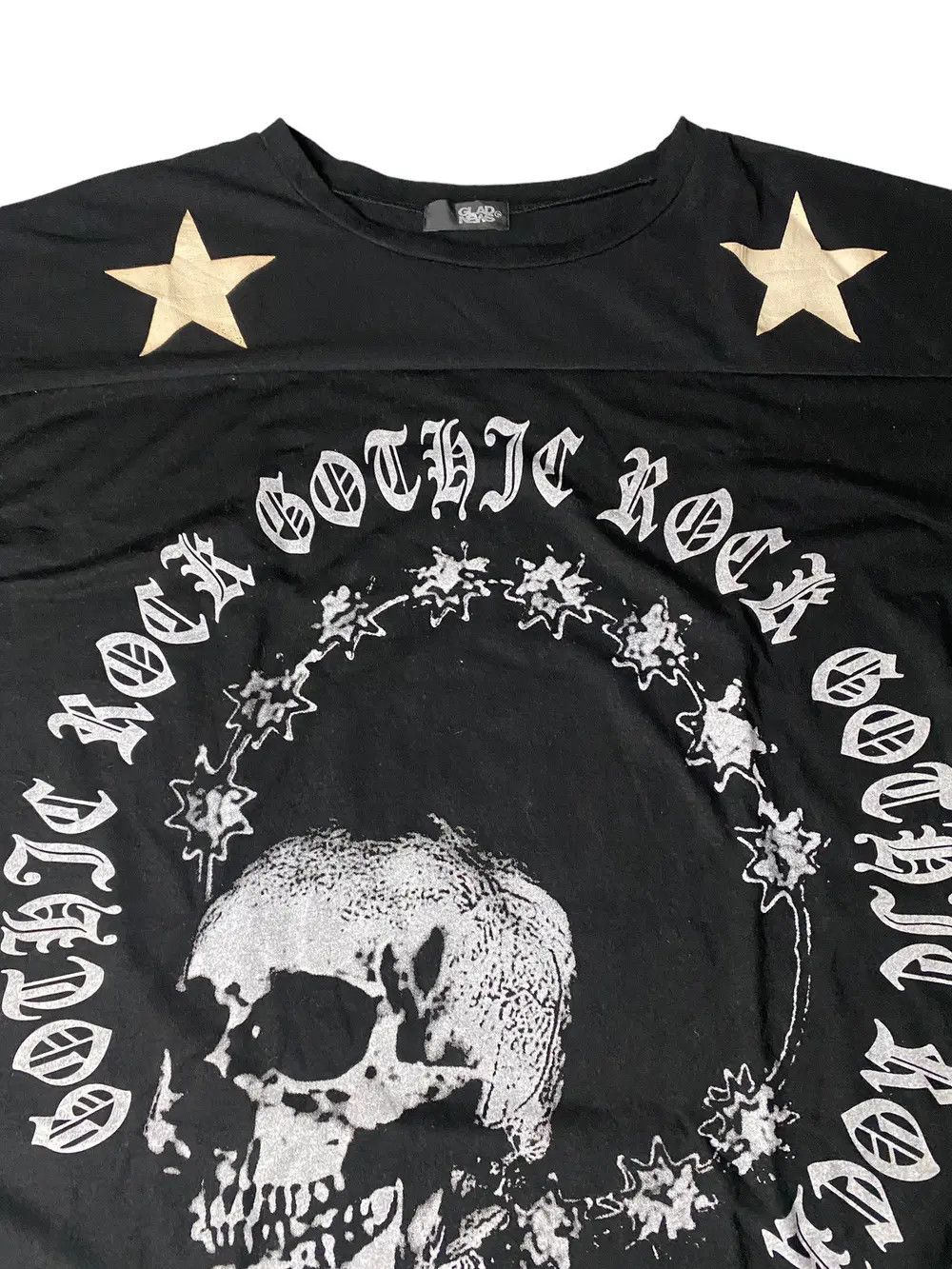 If Six Was Nine 2000's Glad News Star Skull Cross Shirt Size US XL / EU 56 / 4 - 7 Thumbnail