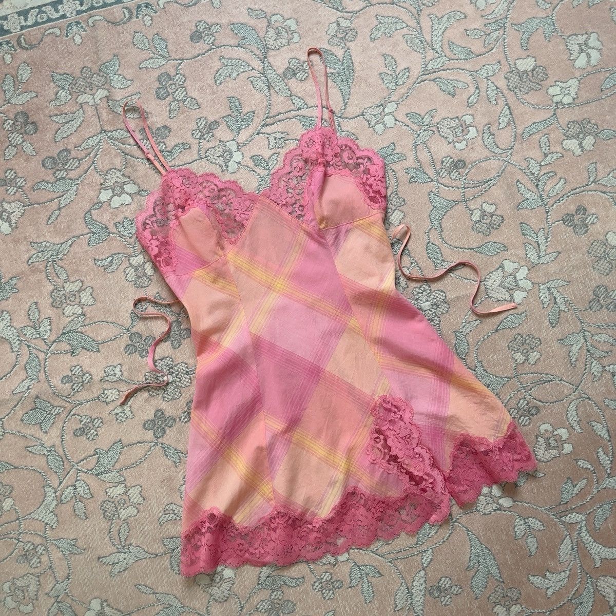 Victoria's Secret Victoria’s Secret Pink Plaid Cotton Slip Dress (XS) Size XS / US 0-2 / IT 36-38 - 8 Thumbnail