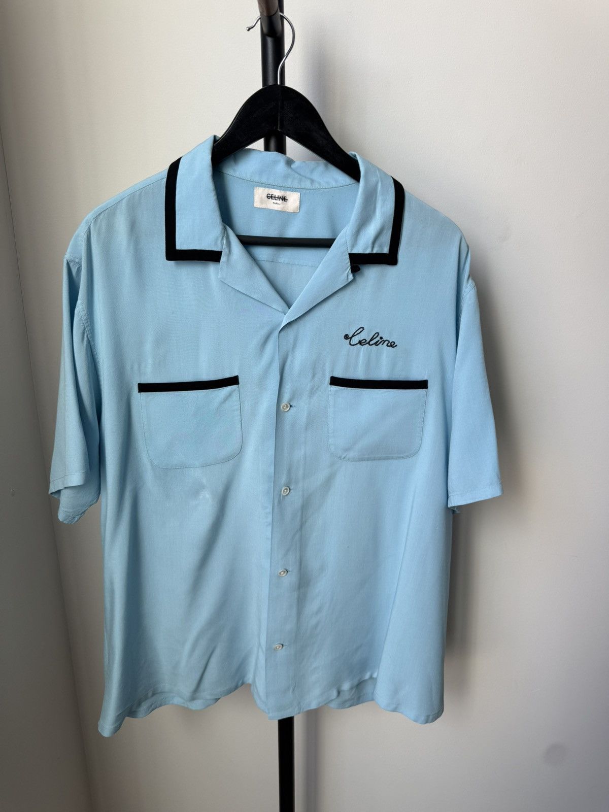Celine Loose Bowling Shirt Spring 2022 Size US XL / EU 56 / 4 - 2 Thumbnail