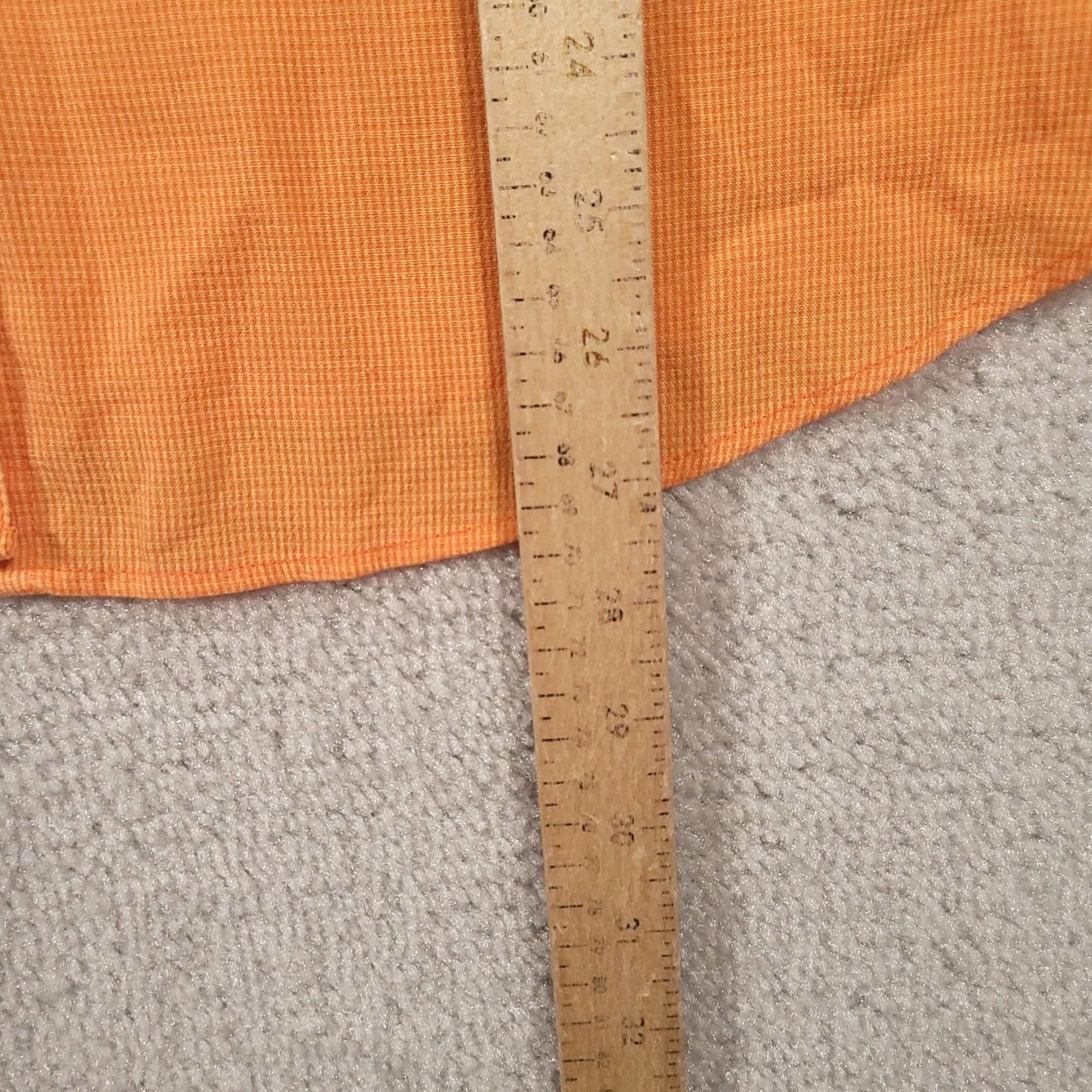 Vintage C.J. Banks Shirt Womens 1X Orange Short Sleeve Button Front Rayon Blend Pockets Size XL / US 12-14 / IT 48-50 - 7 Thumbnail
