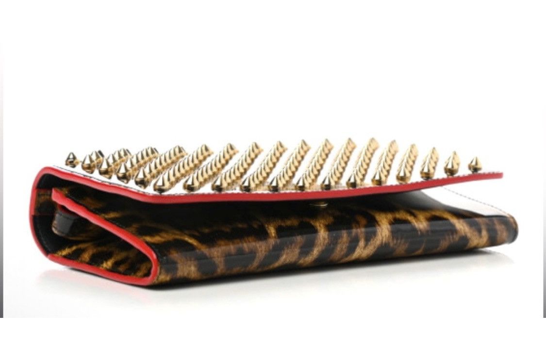 Christian Louboutin Macaron Leopard Panettone Studded Wallet Wristlet Clutch Size ONE SIZE - 4 Thumbnail