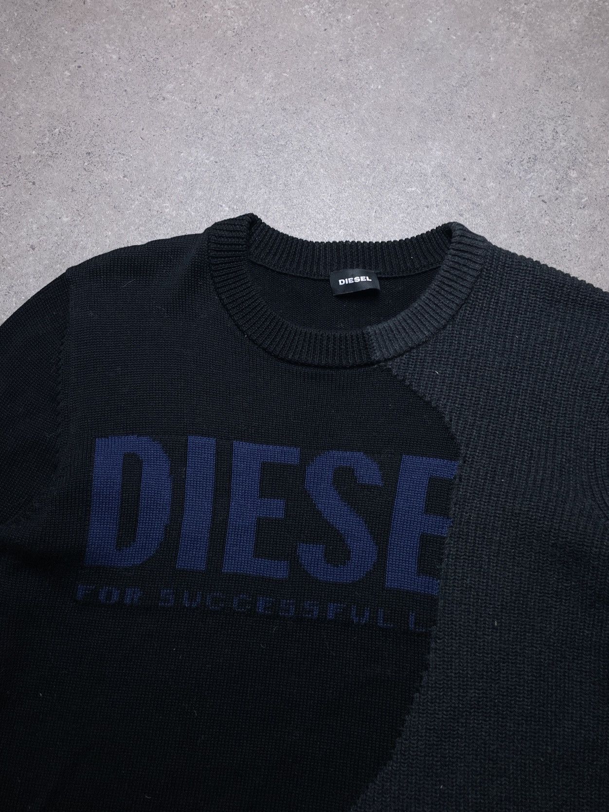 Diesel Vintage y2k Diesel Knit Sweater Big Logo Size US S / EU 44-46 / 1 - 2 Thumbnail