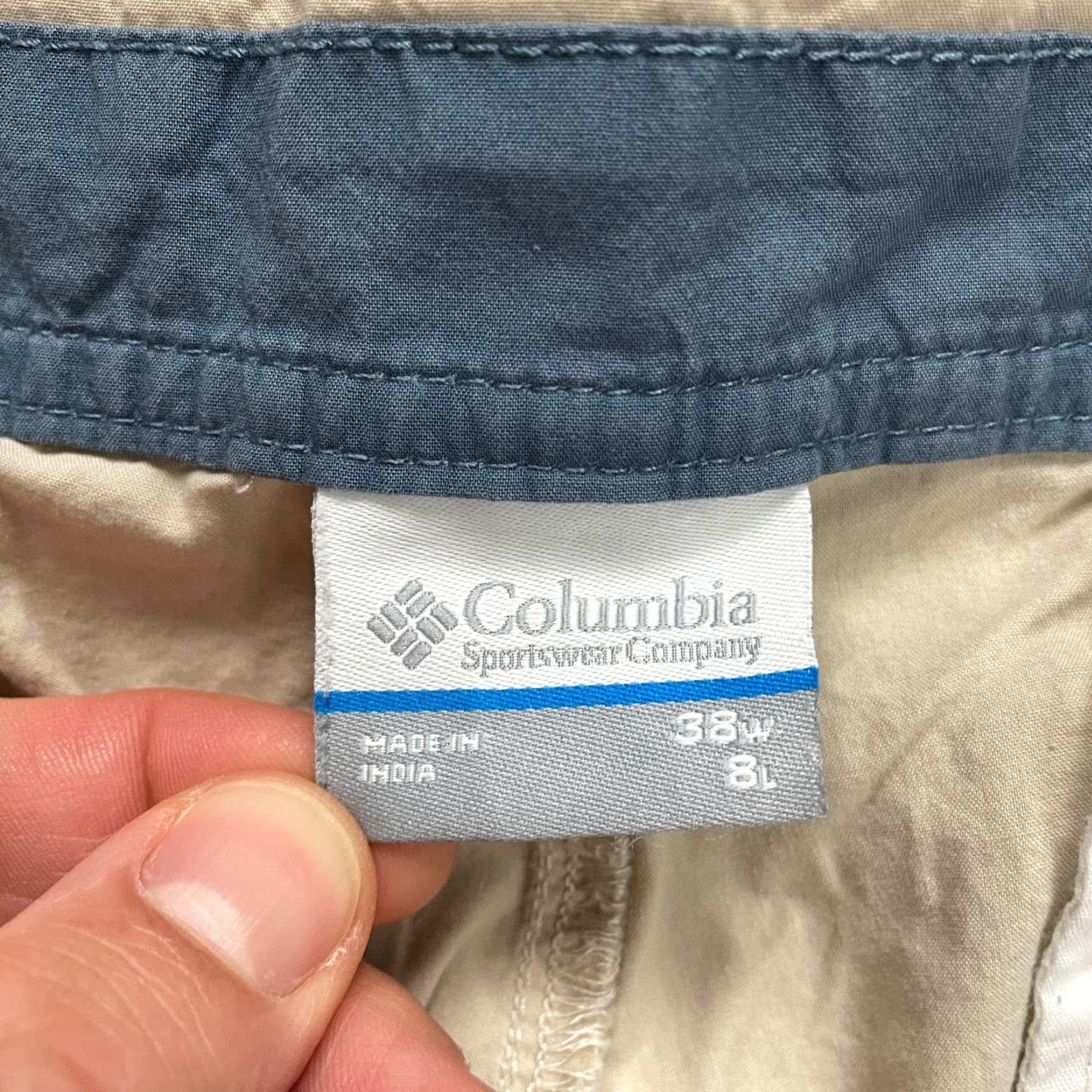 Vintage Columbia Chino Shorts Mens 38 Beige Cotton Flat Front Pocket Casual Outdoor Size US 38 / EU 54 - 4 Thumbnail