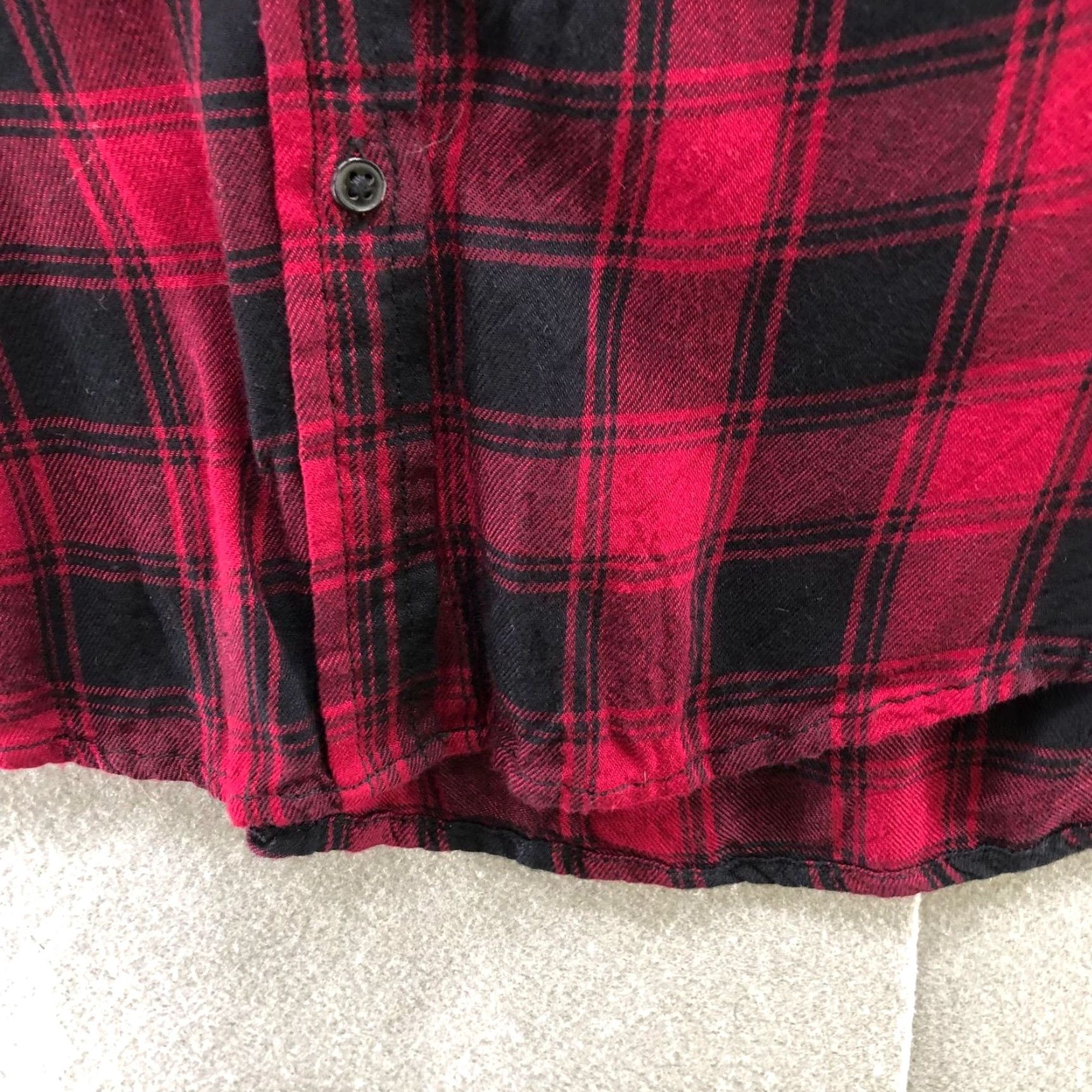 Express VINTAGE Express Buffalo Plaid Flannel Shirt Womens Medium Red Black Rayon Long Sleeve Button Up Bohemian Size M / US 6-8 / IT 42-44 - 5 Thumbnail