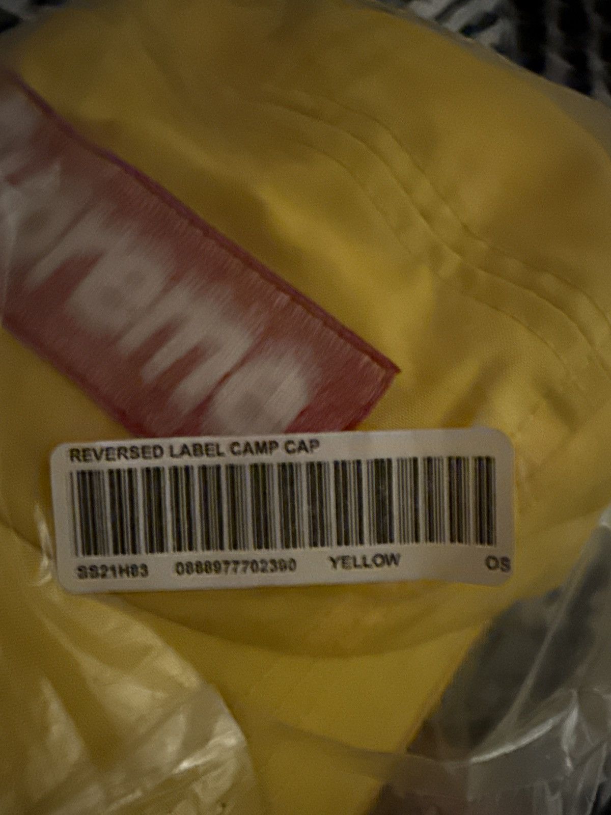 Supreme Supreme Reversed Label Camp Cap Yellow Size ONE SIZE - 2 Thumbnail