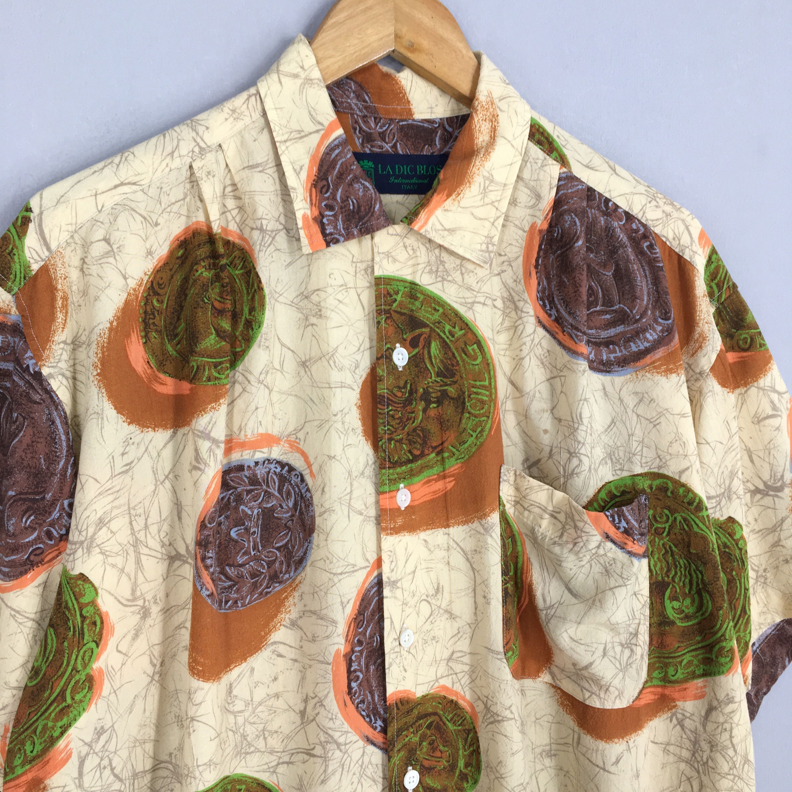 Other Vintage 80's Hawaiian Beachwear Tiki Art Rayon Shirt Large Size US L / EU 52-54 / 3 - 3 Thumbnail