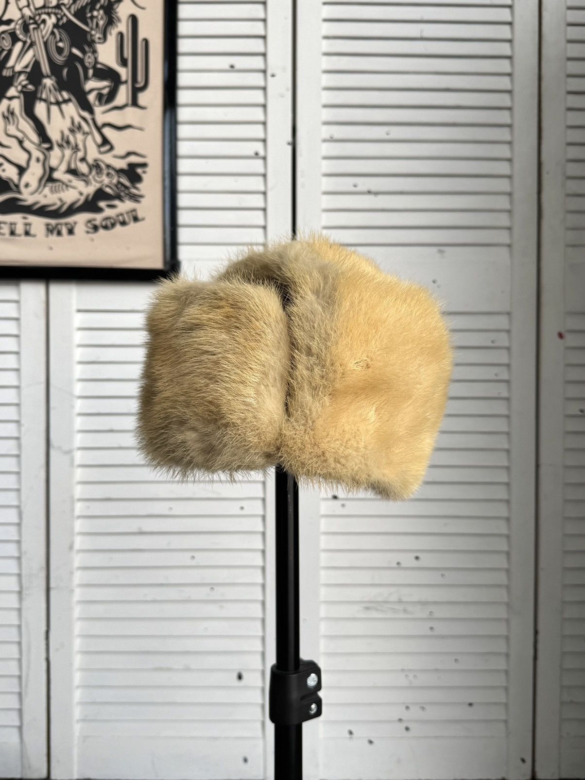 Vintage Vintage 1970s Suede & Fur Ushanka Trapper Hat Brown Size ONE SIZE - 2 Thumbnail