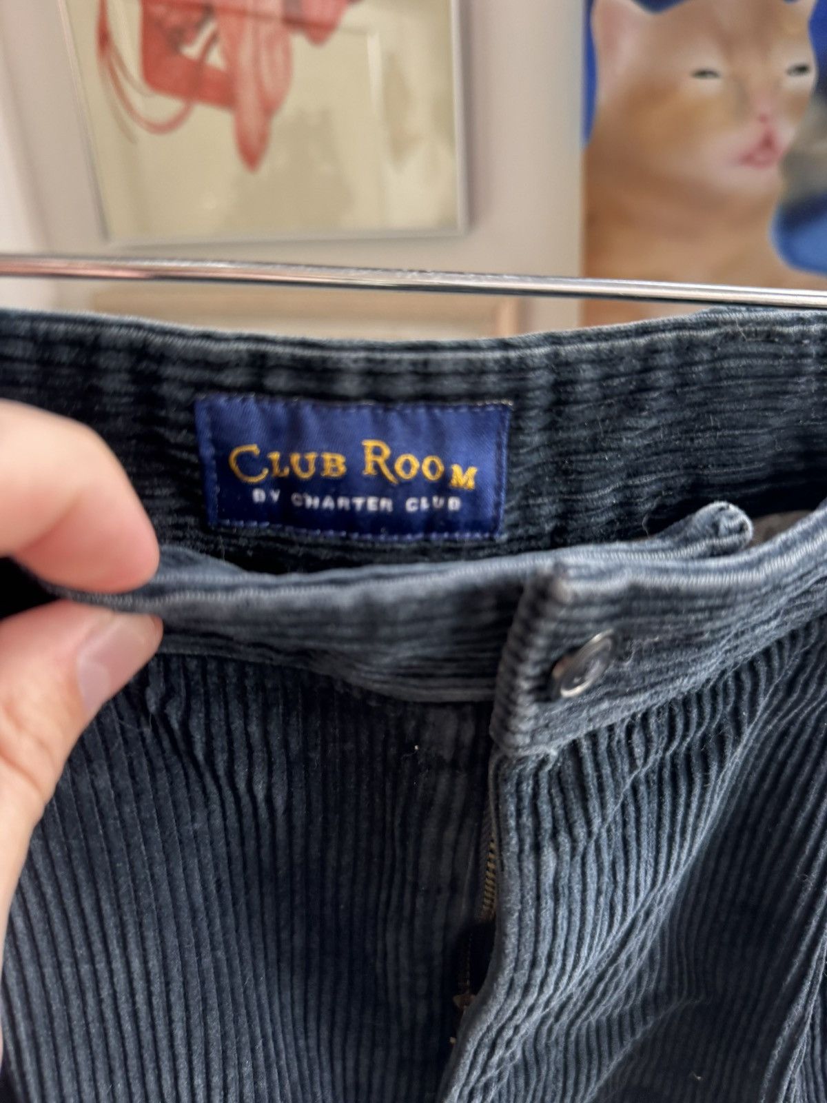 Vintage Vintage Navy Corduroy Pants Size US 34 / EU 50 - 2 Thumbnail