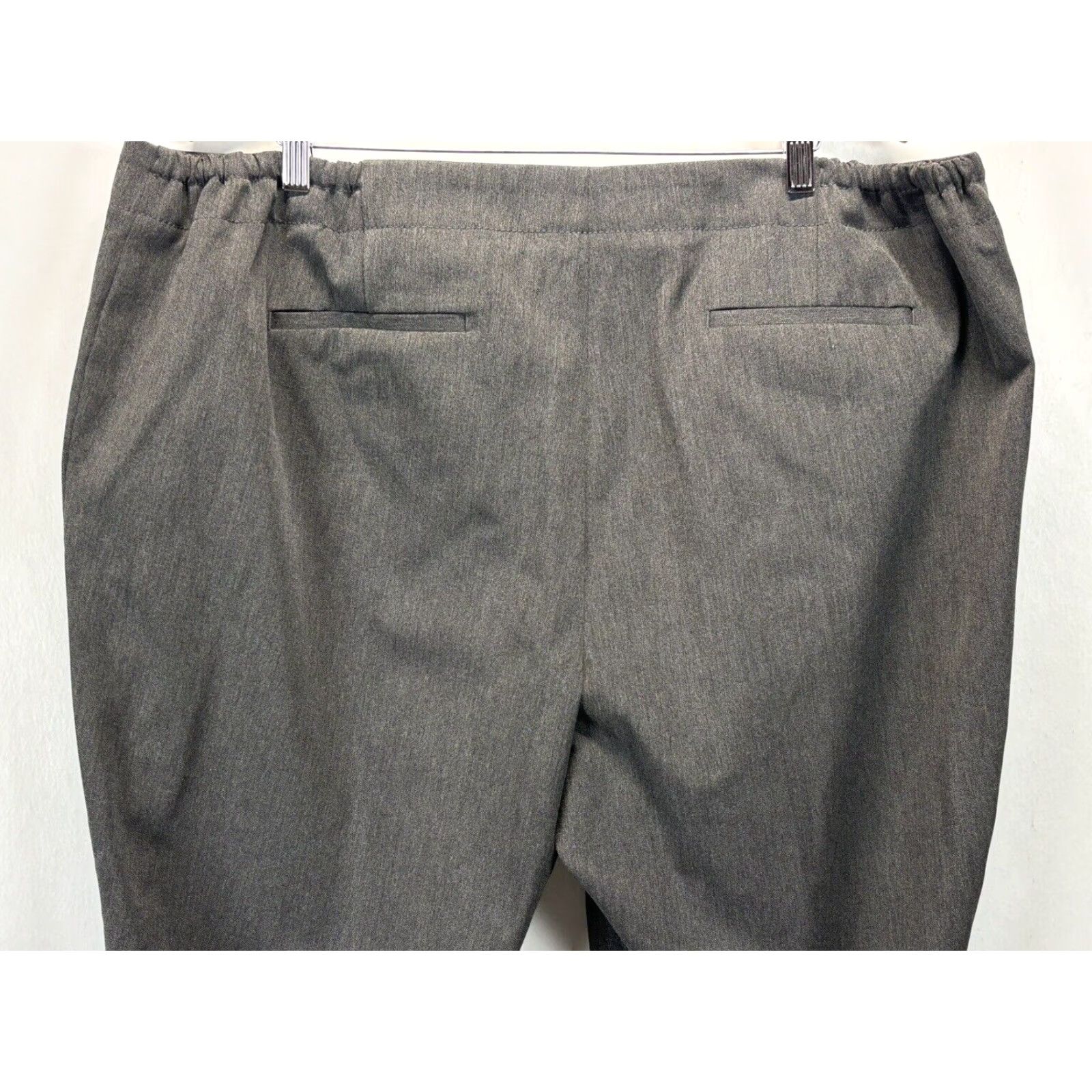 Talbots TALBOTS Dress Pants Women 22W Plus Flat Front Stretch Grey Polyester Blend Classic Career Capsule Dress Pants Womens Size 40" / US 18 - 4 Thumbnail