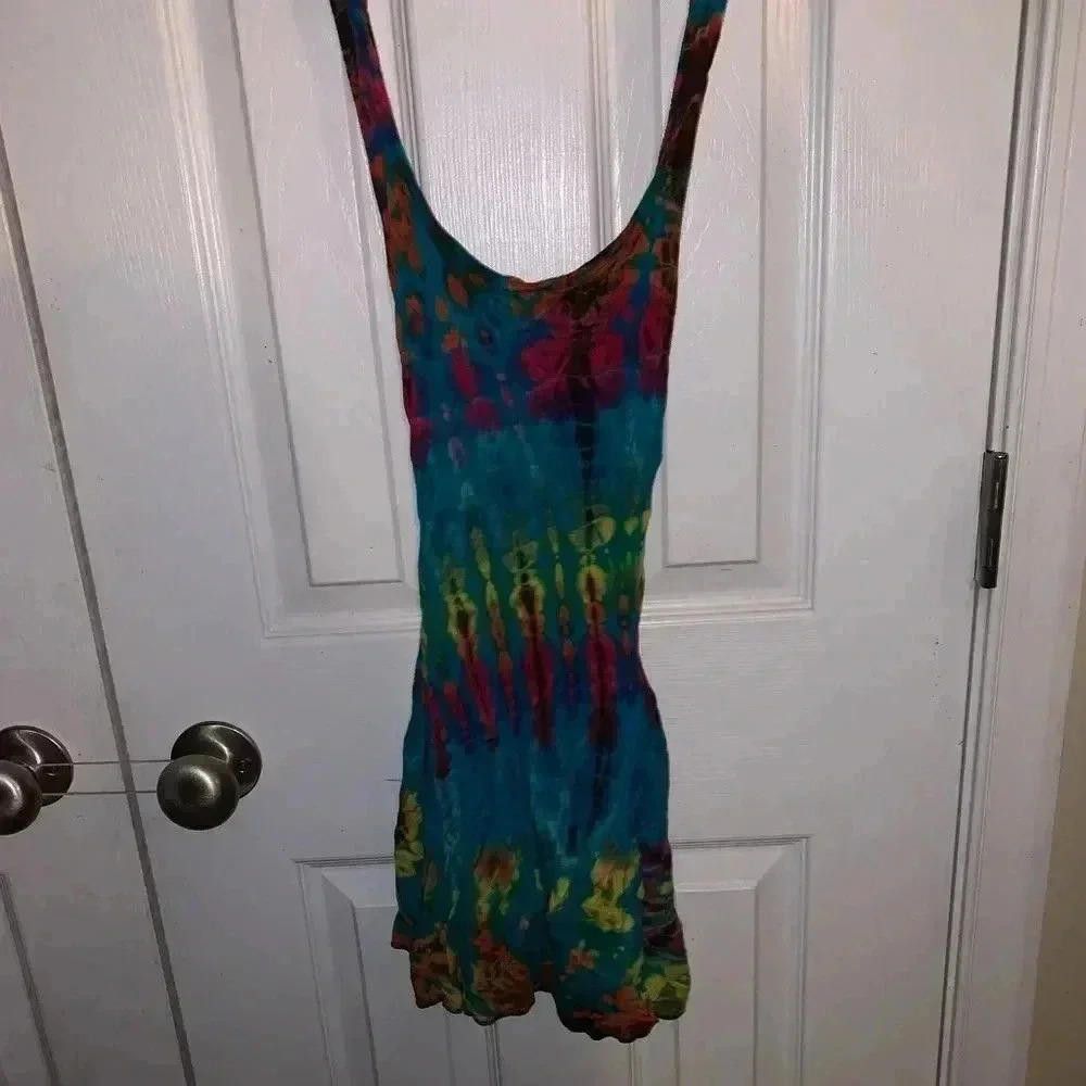 Designer Vibrant Tie-Dye Swing Dress Size M / US 6-8 / IT 42-44 - 6 Thumbnail