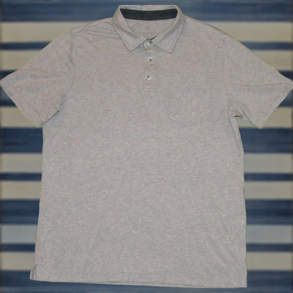 Vintage FREE FLY Grey Short Sleeve Bamboo Blend Polo Shirt M adulto Size US M / EU 48-50 / 2 - 1 Thumbnail