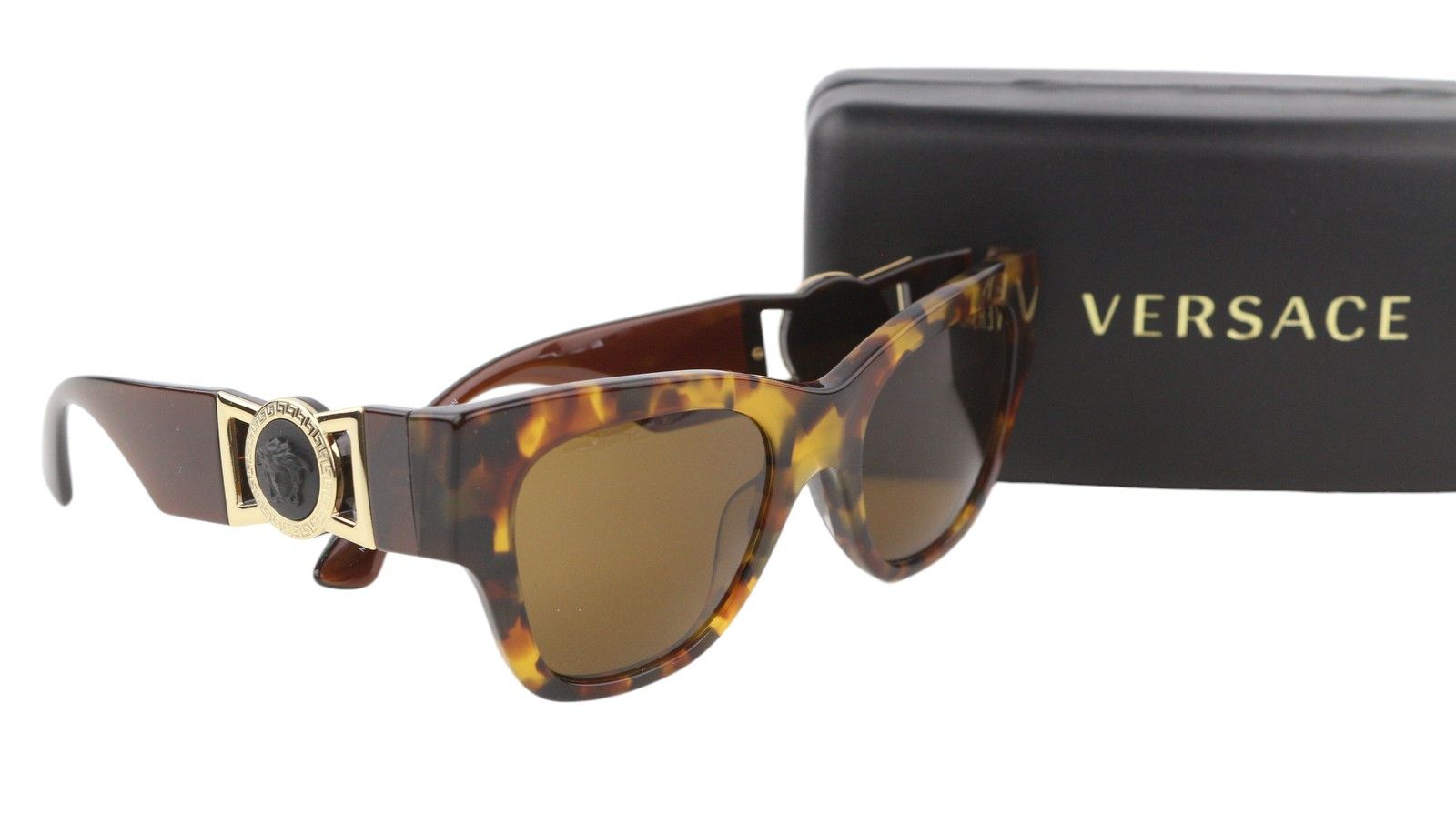 Versace 4415 OS Brown Animal Print Cat Eye 84810 Size ONE SIZE - 1 Thumbnail