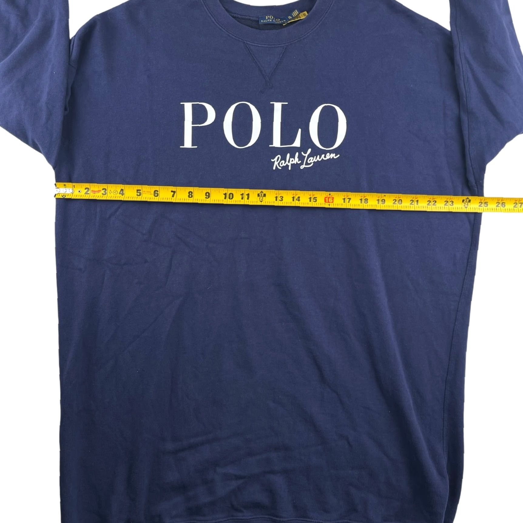 Ralph Lauren Ralph Lauren Men's Sweatshirt Crew Neck Cotton Blend XL Navy Blue Graphic Print Pullover Size US XL / EU 56 / 4 - 7 Thumbnail