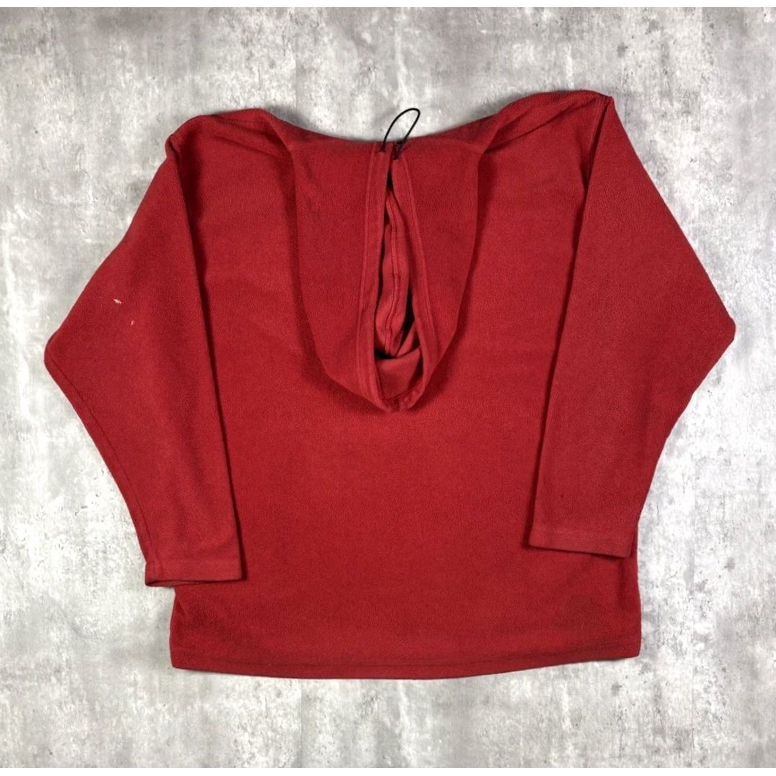 Nike VINTAGE Nike Red Pullover Fleece Hoodie Mens XL Embroidered Spellout 90s Sports Classic Size US XL / EU 56 / 4 - 2 Thumbnail