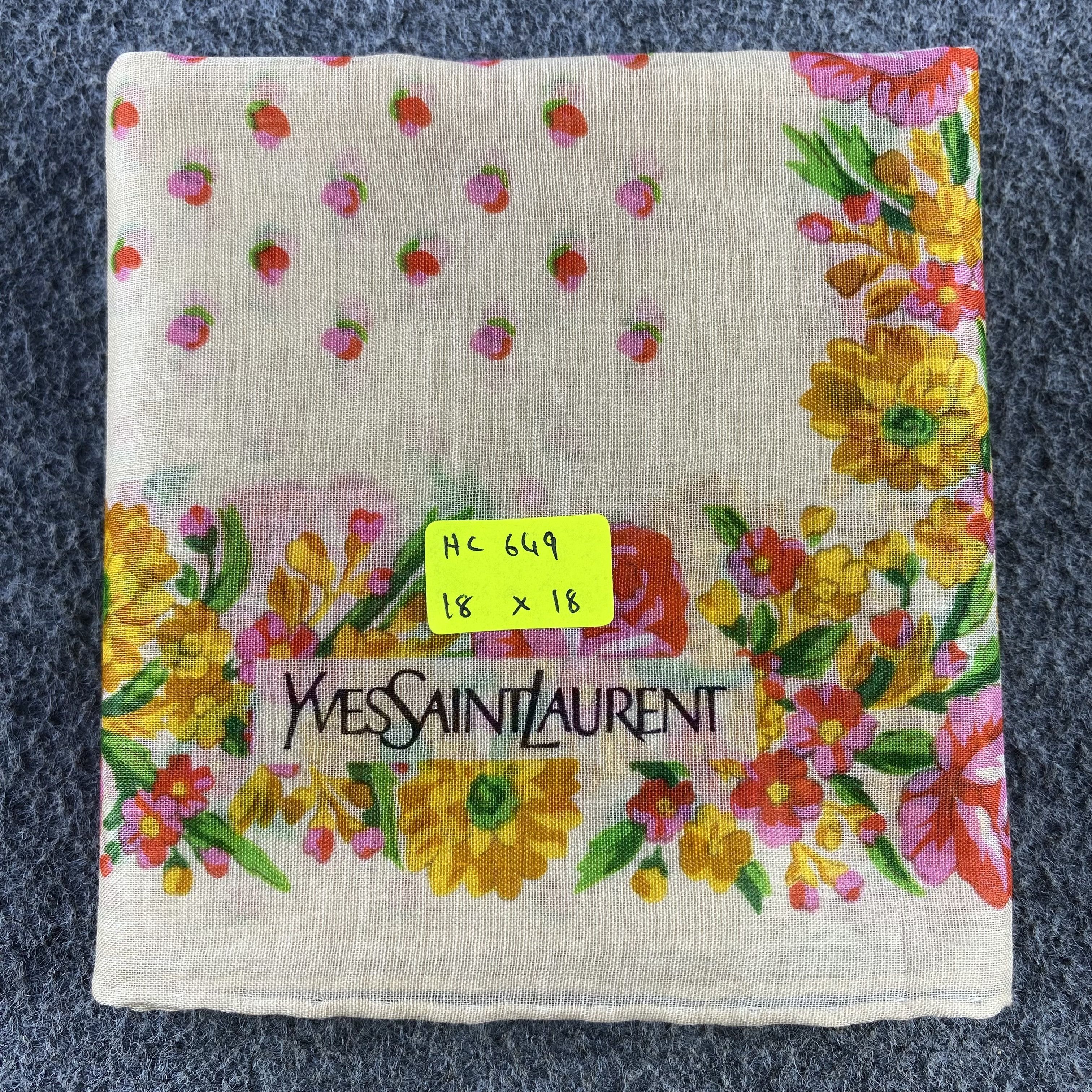Vintage × Yves Saint Laurent Yves Saint Laurent Handkerchief/Neckerchief/Bandana HC649 Size ONE SIZE - 5 Thumbnail