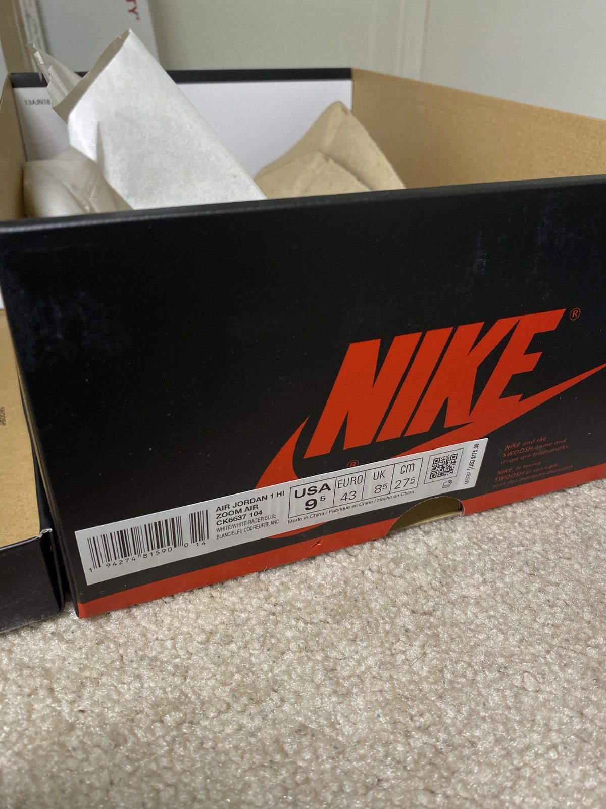 Jordan Brand Air Jordan 1 Hi Zoom (Size 9.5 US) Size US 9.5 / EU 42-43 - 11 Thumbnail