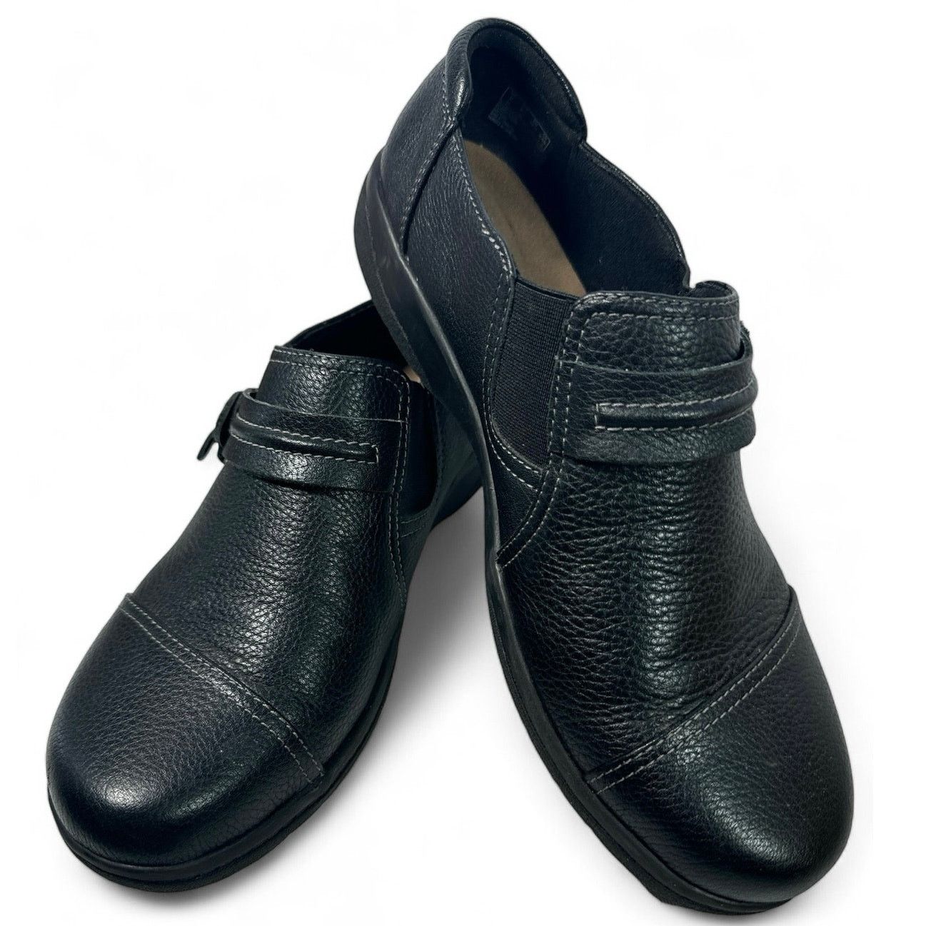 Clarks Clarks Cheyn Madi Black Leather Loafers Flats Womens 8.5 Size US 8.5 / IT 38.5 - 1 Thumbnail