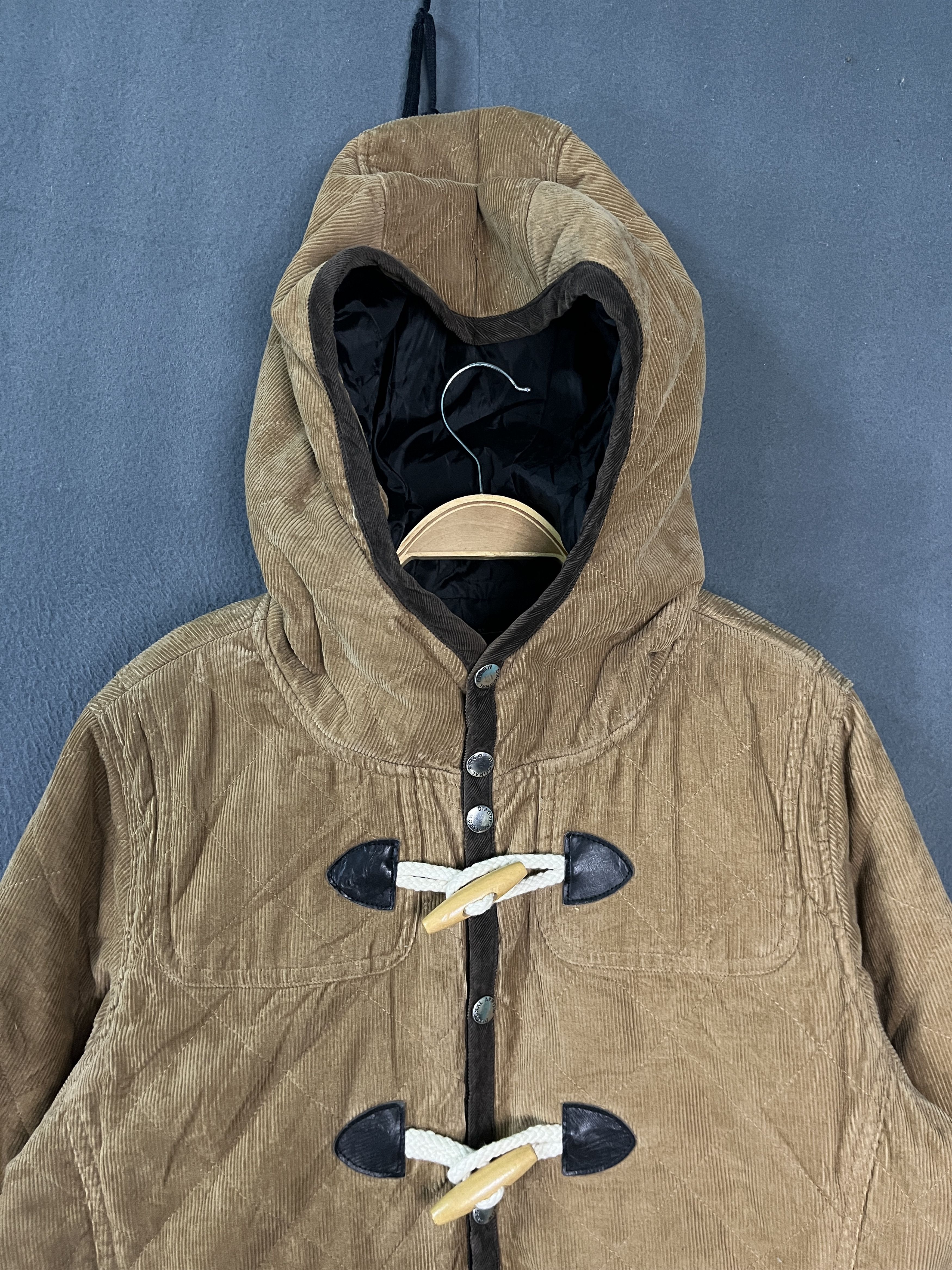 Japanese Brand Diagonal Arrow Corduroy Duffle Coat Size US M / EU 48-50 / 2 - 3 Thumbnail