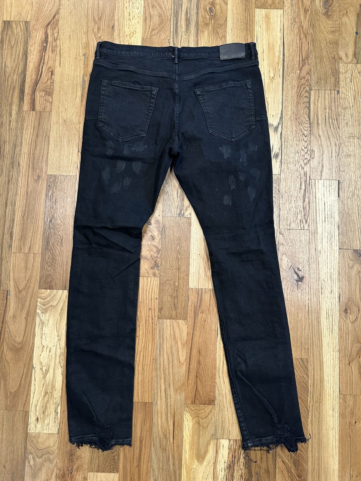 Purple Brand Purple Brand Distressed Splatter Black Denim Jeans Size 36 Size US 36 / EU 52 - 2 Thumbnail