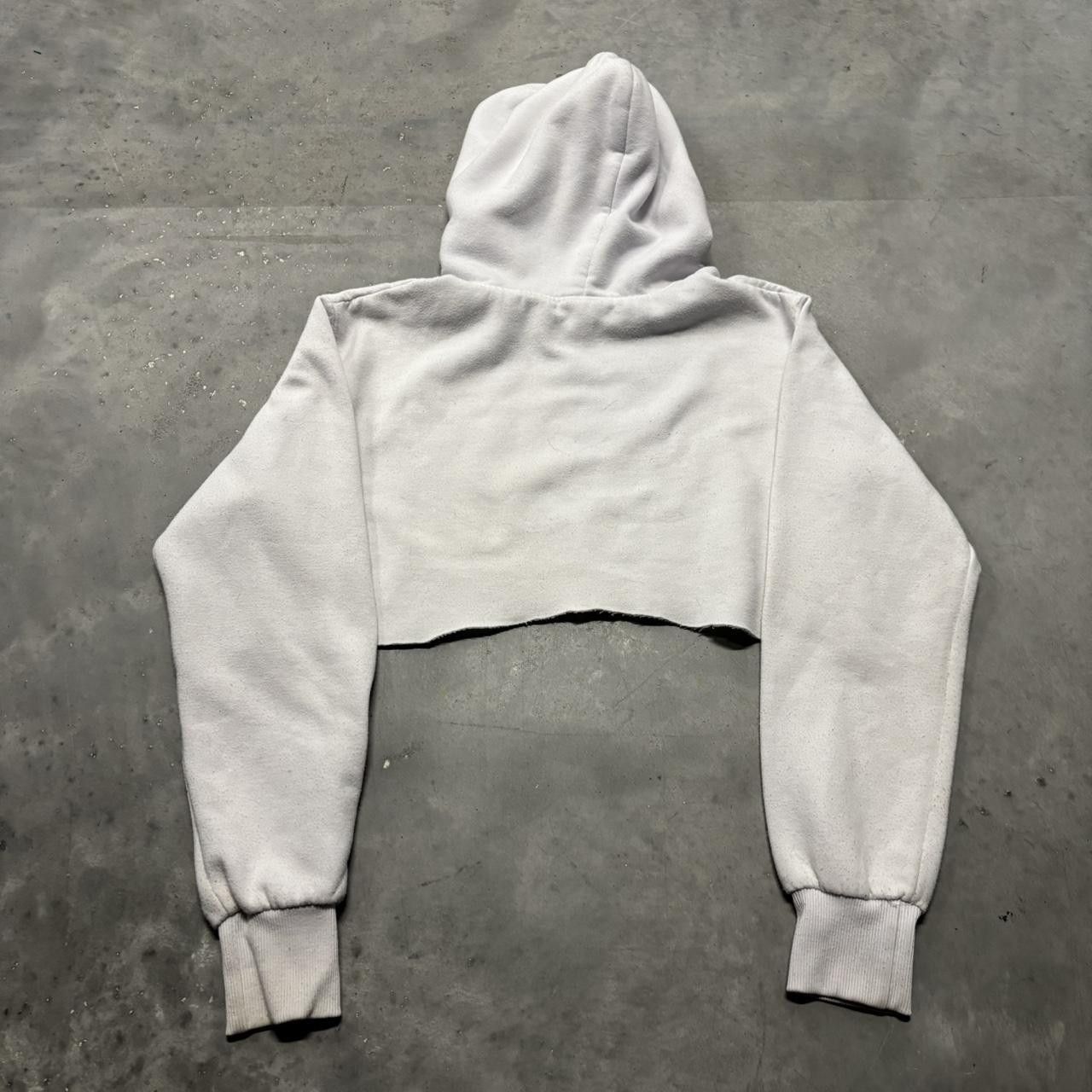 Japanese Brand × Vintage Crazy Vintage Y2K/2000s Cute White “I Love Italia” Cropped Hoodie! Size M / US 6-8 / IT 42-44 - 5 Thumbnail