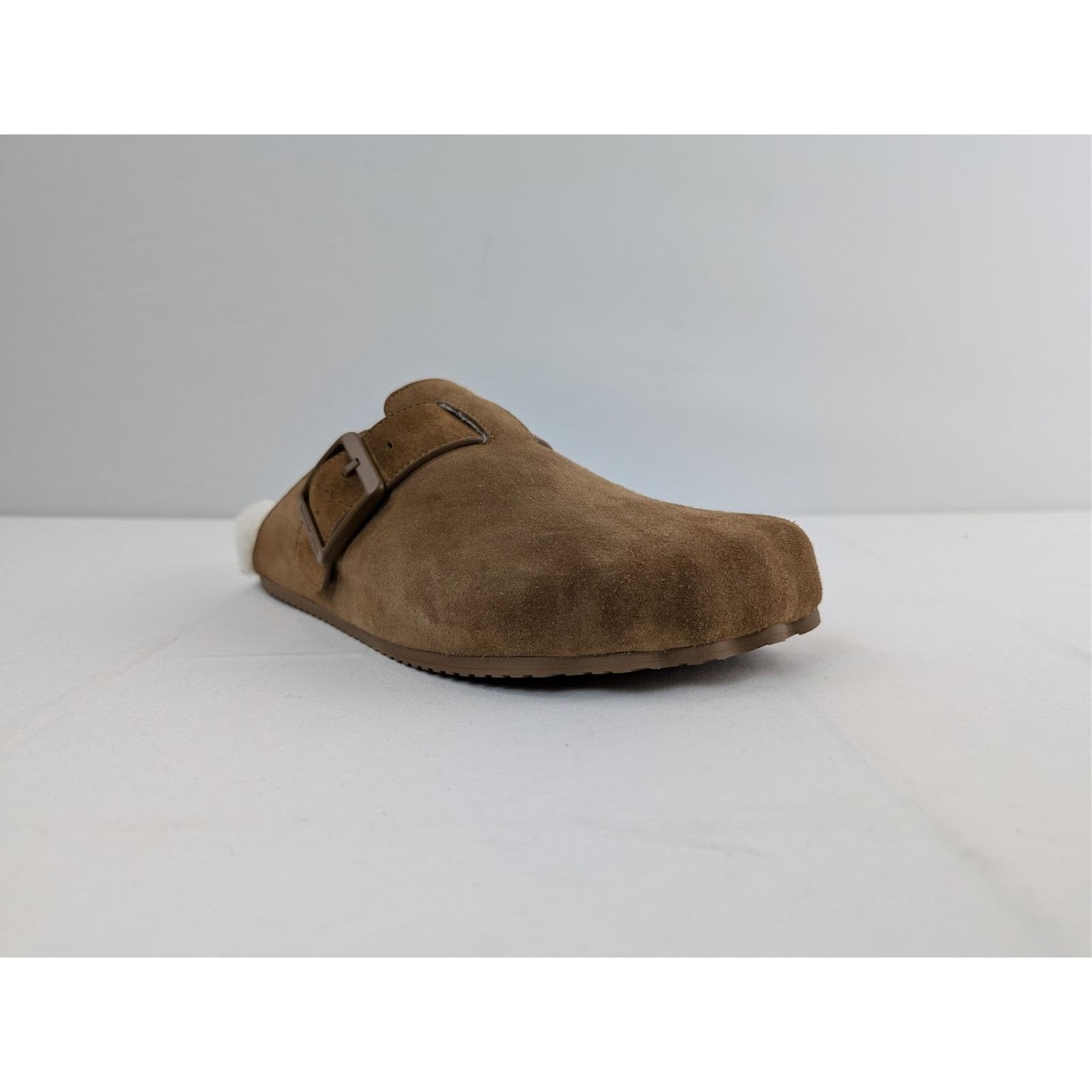 Balenciaga o1rshd1 Suede Shearling Sunday Mules in Beige/Off White Size US 9 / EU 42 - 2 Thumbnail