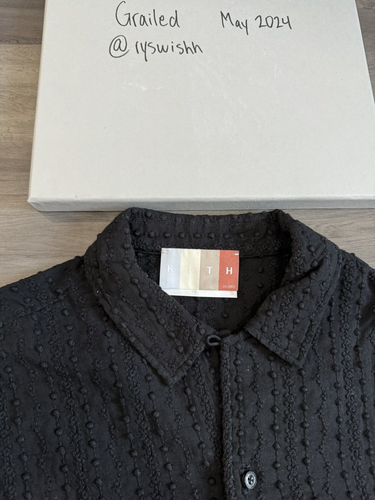 image of Kith Dress Shirt in Black, Men's (Size Small)