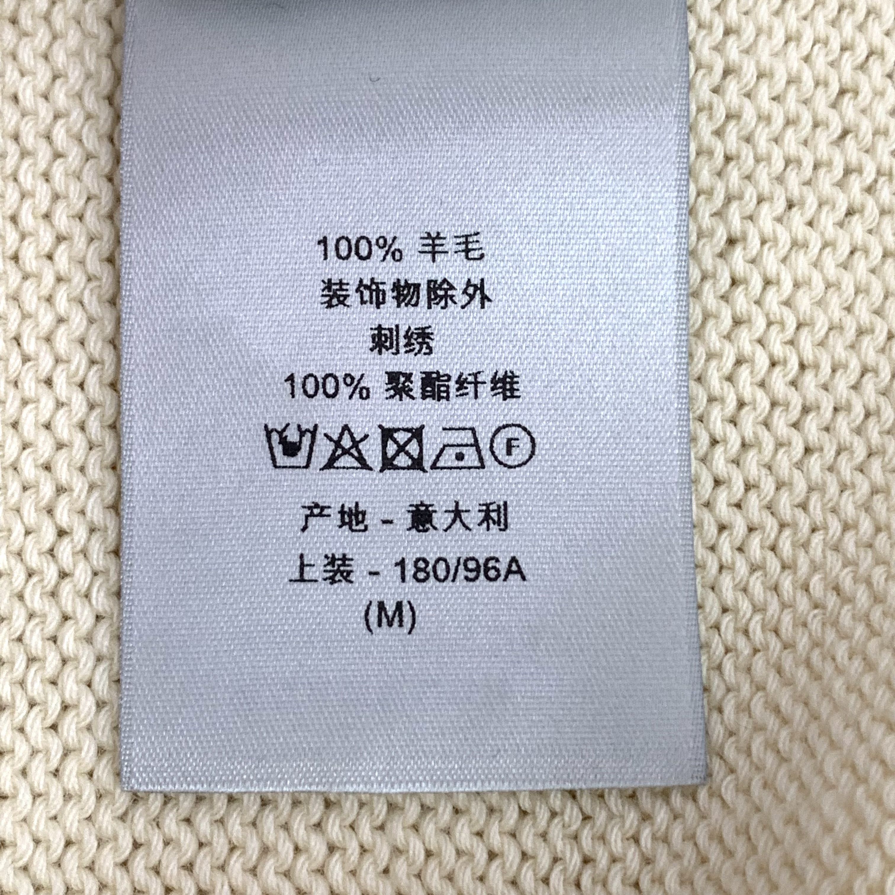 Dior Dior x Travis Scott Wool Intarsia Sweater Beige (M) Size US M / EU 48-50 / 2 - 8 Thumbnail