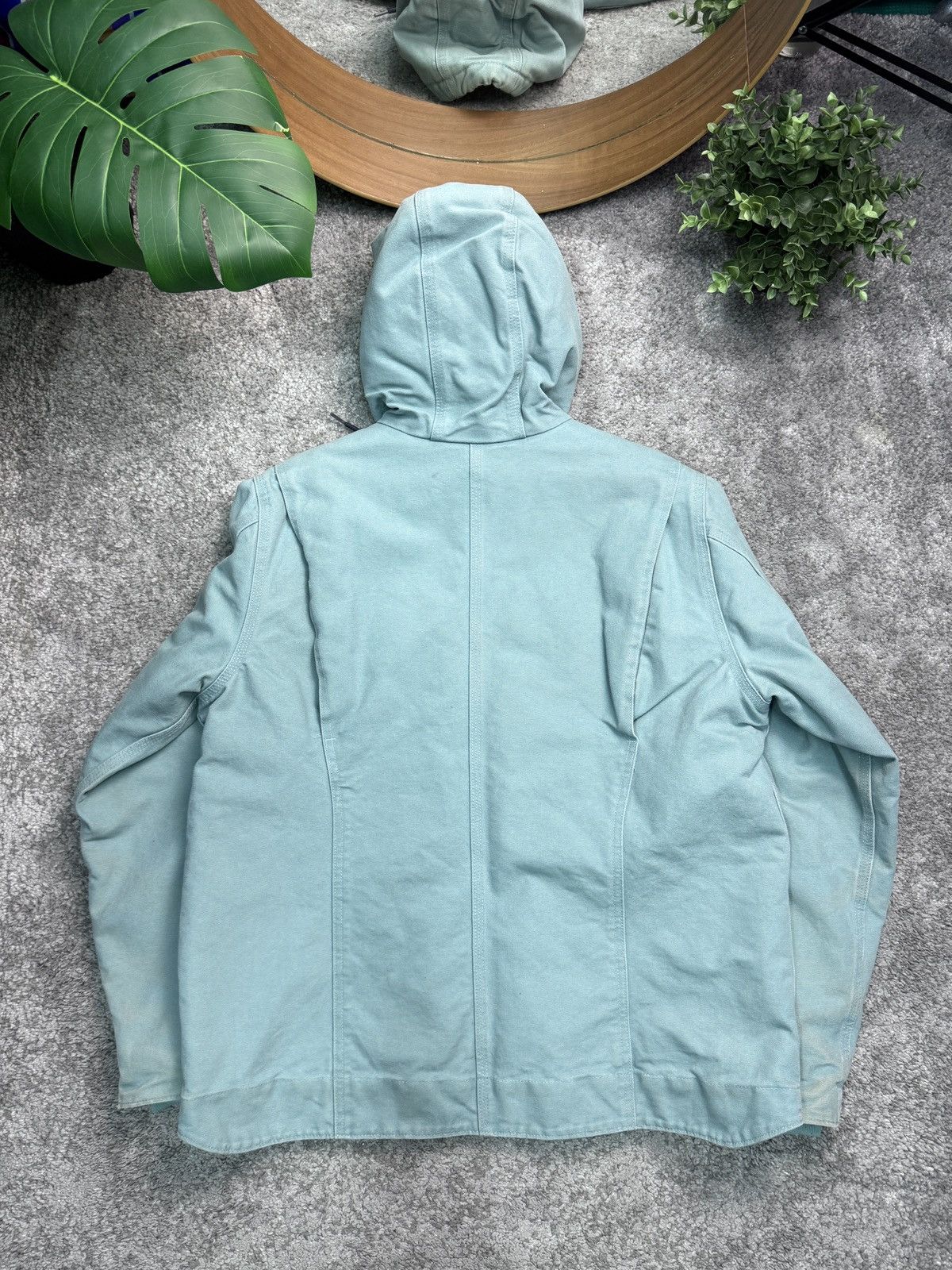 Carhartt Carhartt WJ141 454 Seaglass Blue Sierra Sherpa Lined Jacket Size US L / EU 52-54 / 3 - 9 Thumbnail