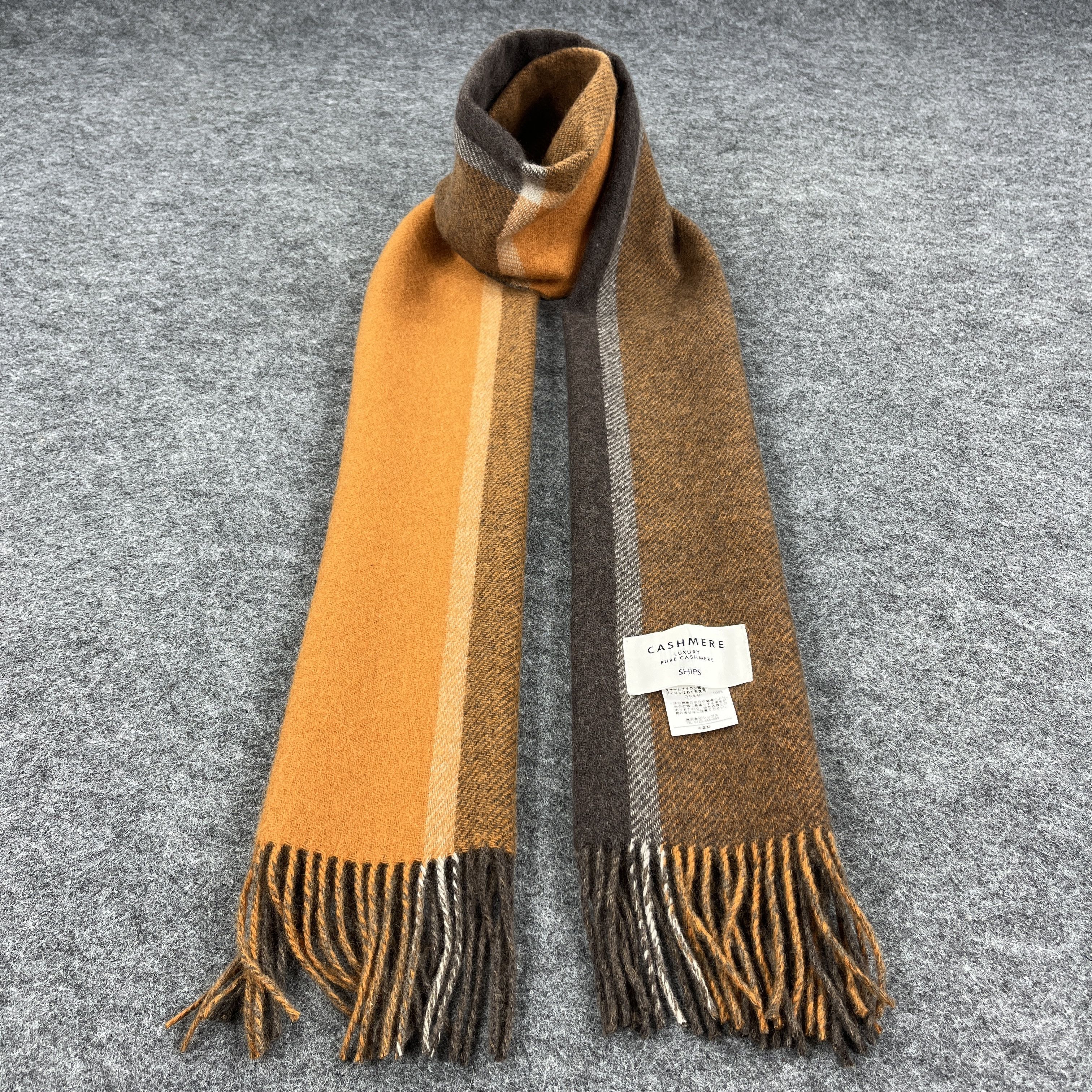 SHIPS × Vintage Ships Cashmere Scarf / Muffler / Neckwear T1007 Size ONE SIZE - 4 Thumbnail
