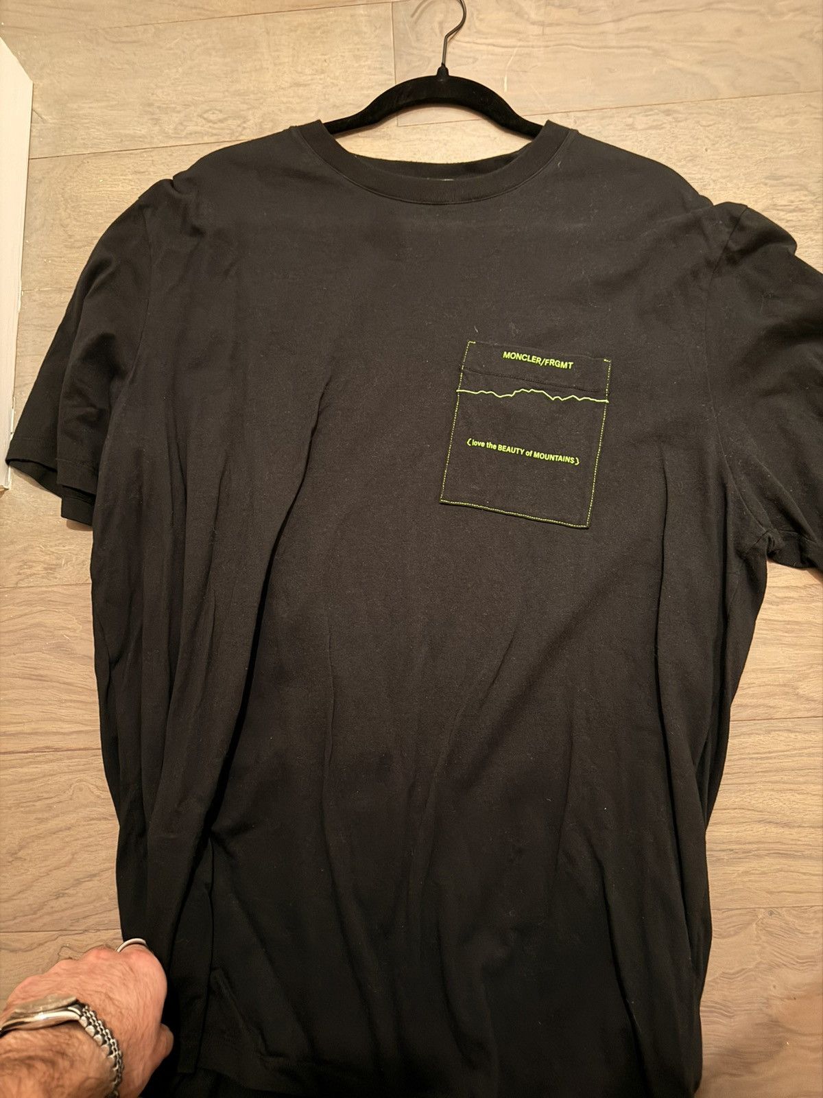 Fragment Design × Moncler Moncler Fragment Black and Green pocket tee Size US L / EU 52-54 / 3 - 1 Thumbnail