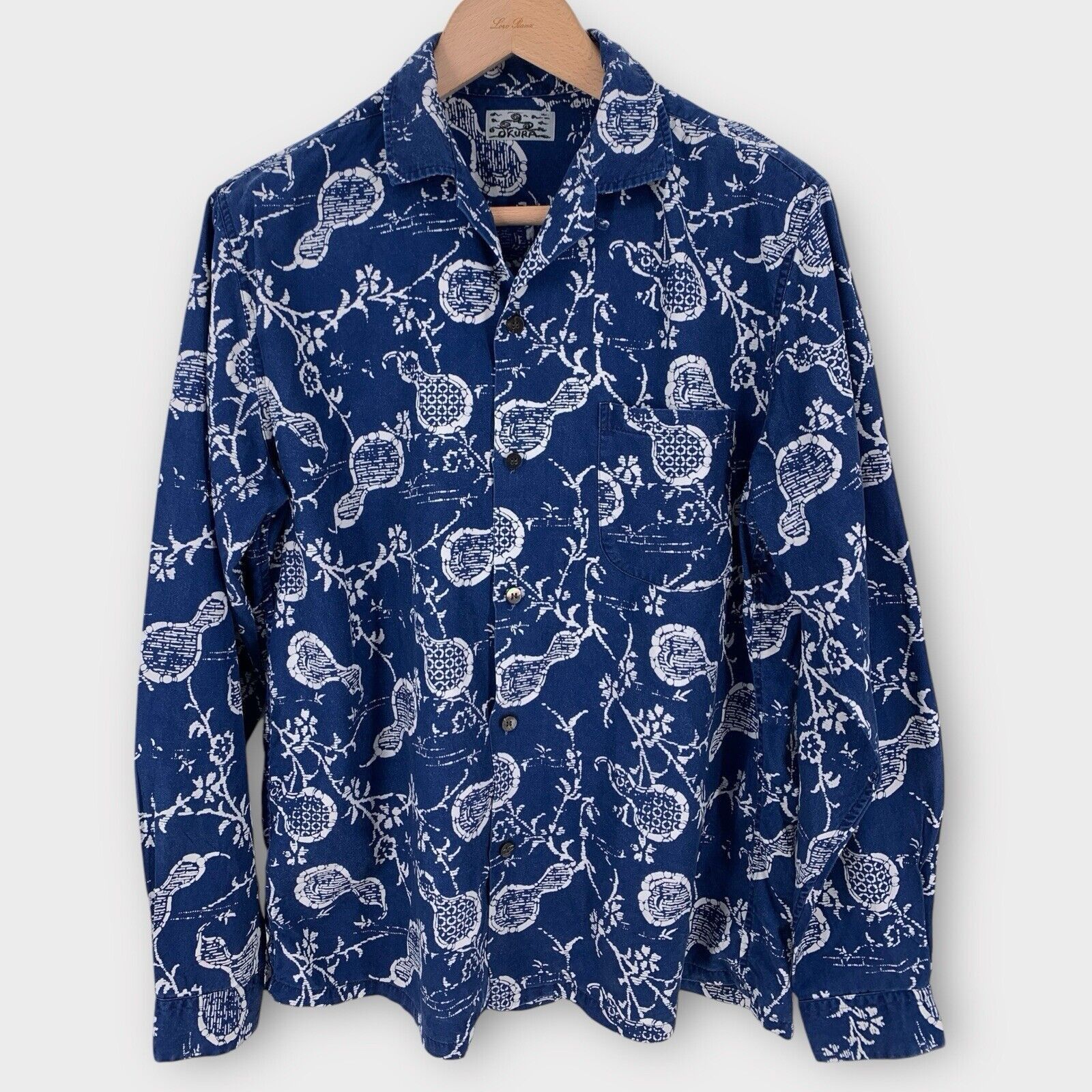 Okura OKURA Japan Indigo Dyed Button Front Blue XL Size US XL / EU 56 / 4 - 1 Thumbnail