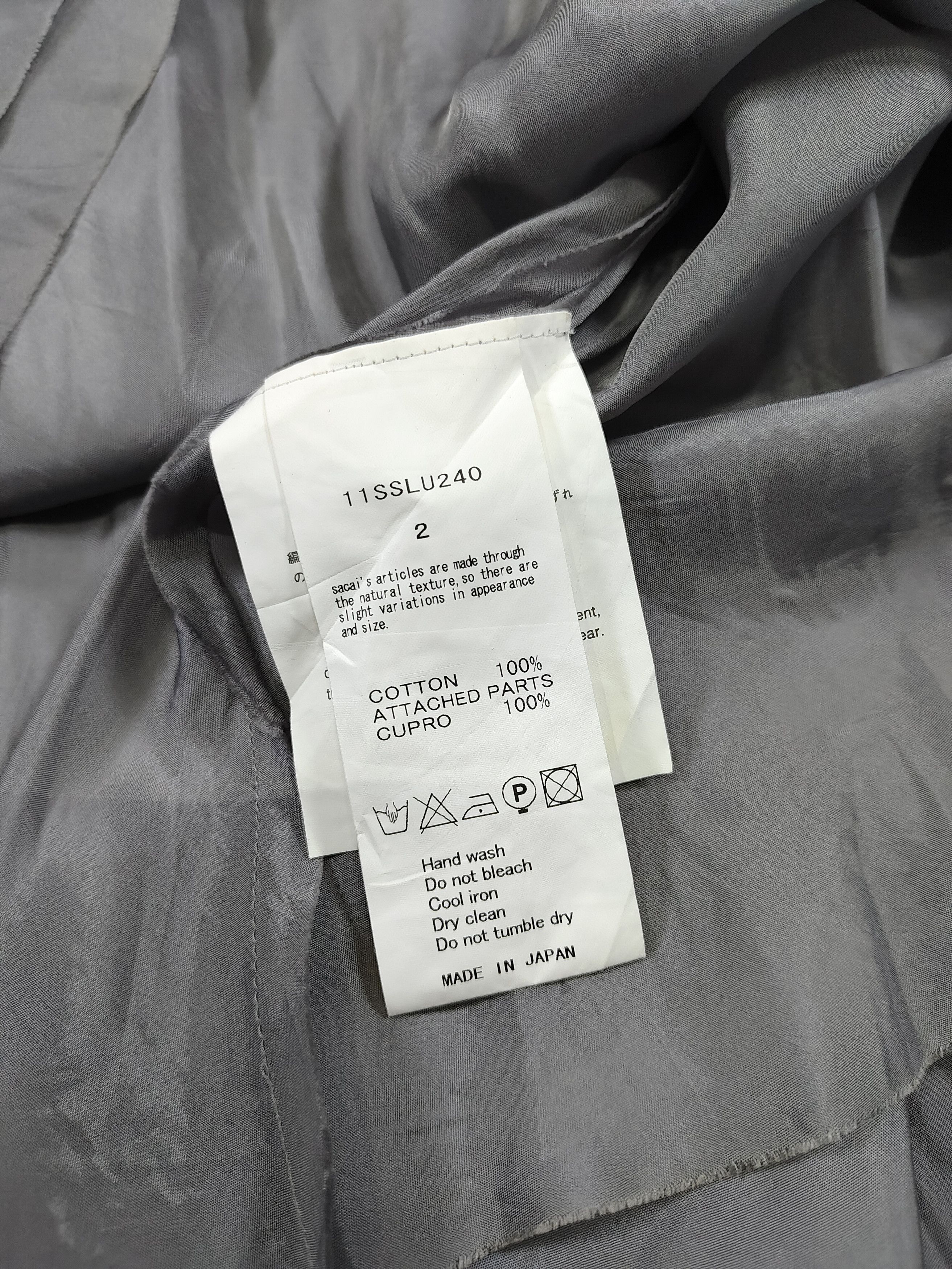Sacai SACAI Luck- Raw Edge Collar Hybrid Satin Trim Dress Size M / US 6-8 / IT 42-44 - 7 Thumbnail