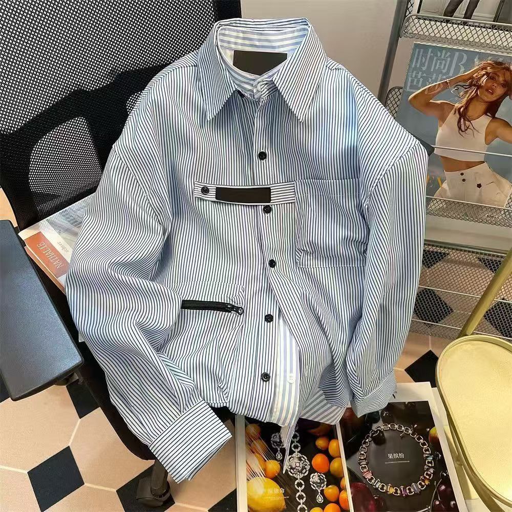 Vintage Utility Stripe Oversized Shirt Size US M / EU 48-50 / 2 - 3 Thumbnail