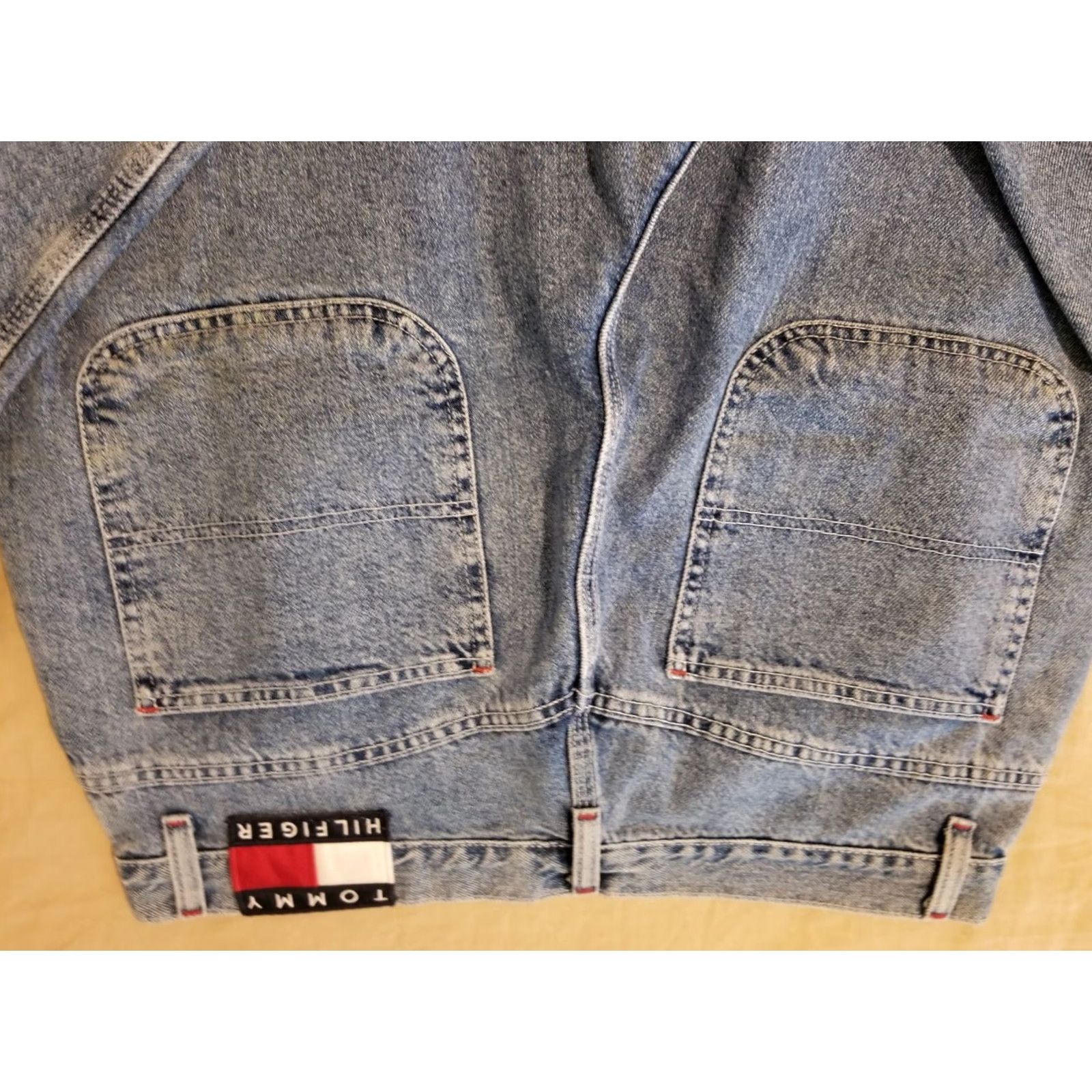 Tommy Hilfiger VINTAGE Tommy Hilfiger Jeans Womens 16 Denim Baggy Straight Blue Pants Size 38" / US 16 / IT 52 - 2 Thumbnail