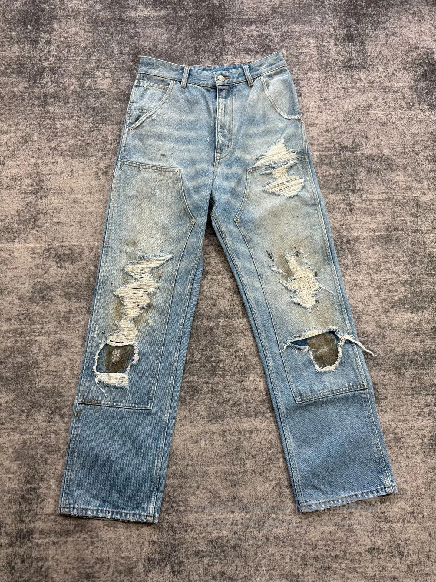 Maison Margiela Maison Margiela SS25 Distressed Destroyed Jeans| Size 25" / US 0 / IT 36 - 1 Thumbnail