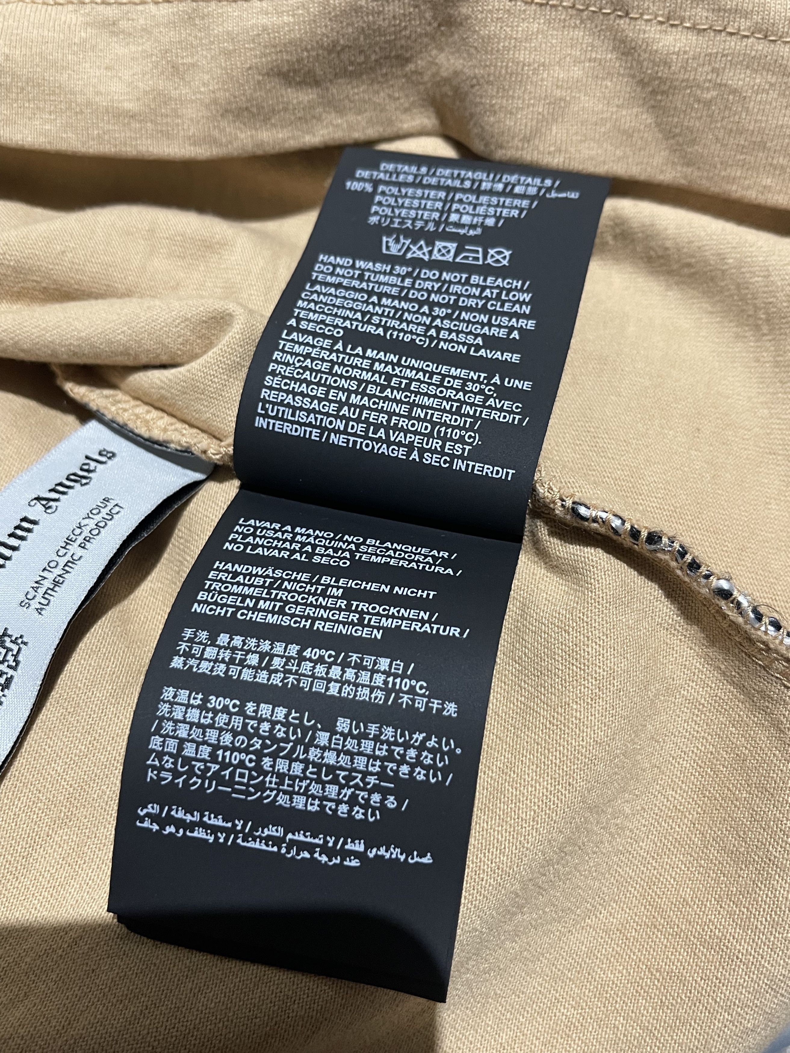 Palm Angels Palm Angels Go Reverse Logo Tee Beige Size US L / EU 52-54 / 3 - 8 Thumbnail