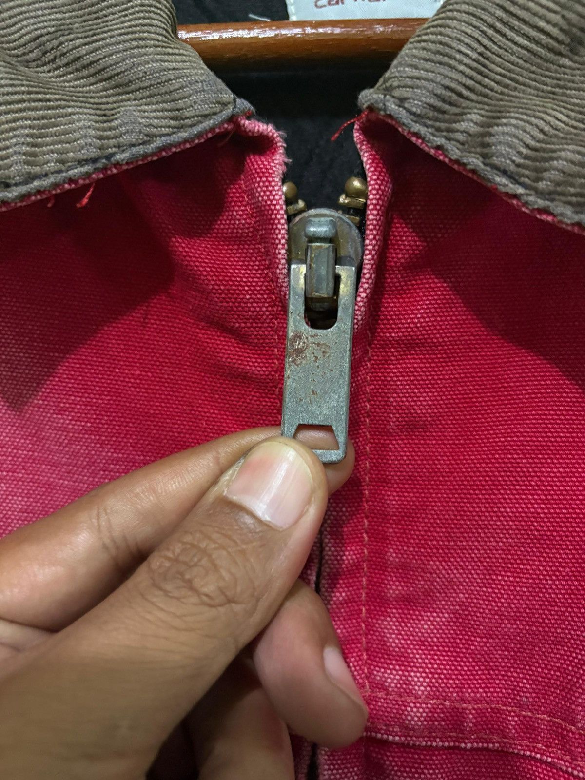 Carhartt VTG Carhartt Detroit Jacket Corduroy Collar Zipper workwear Size US L / EU 52-54 / 3 - 10 Thumbnail