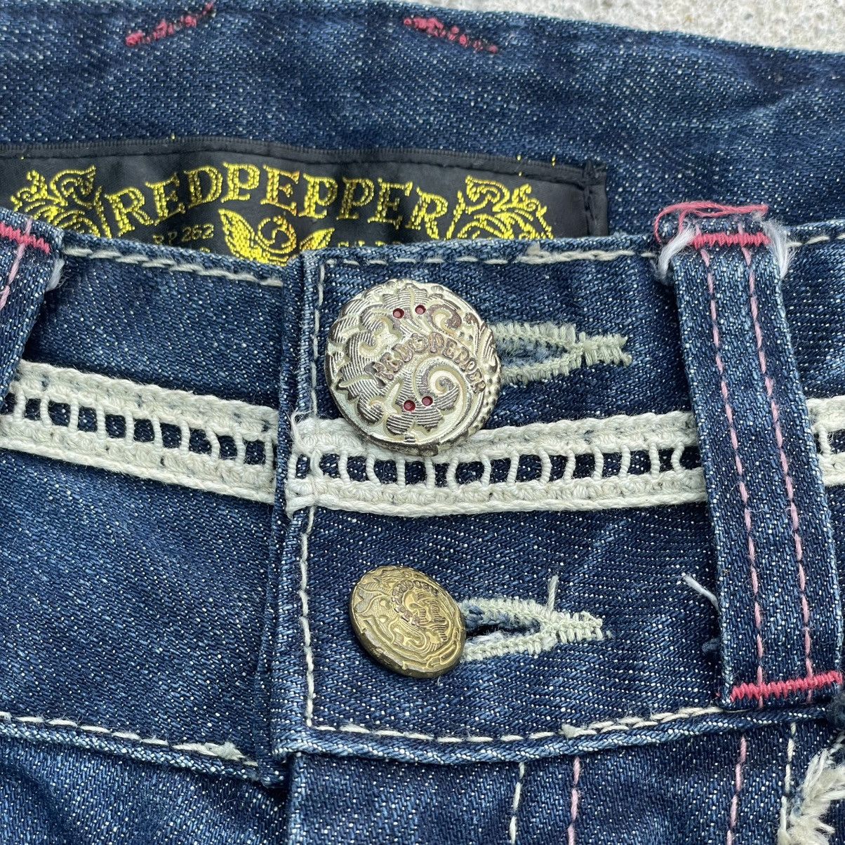 Japanese Brand “REDPEPPER DENIM” FLARE JEAN BOOTCUT SEDITIONARIES PANTS Size 27" / US 4 / IT 40 - 7 Thumbnail