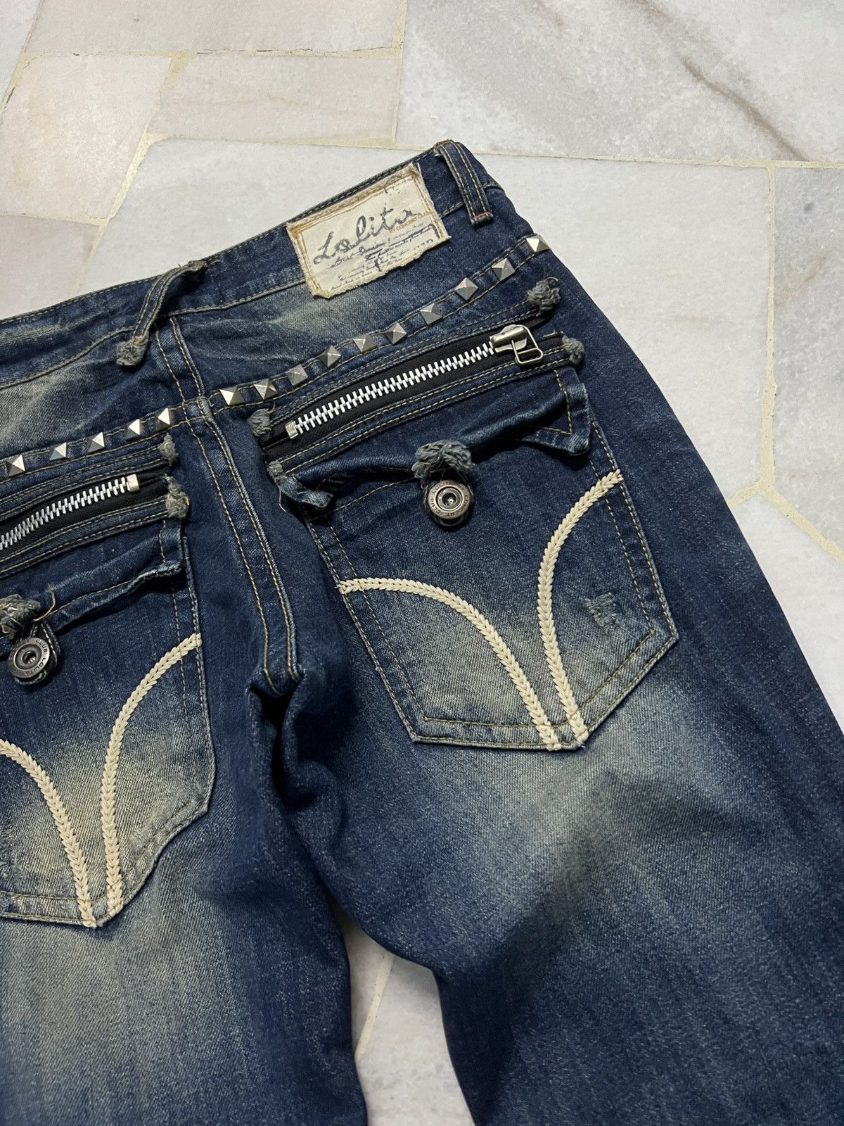 Japanese Brand Lolita By Concert Club Flared Denim Size US 31 - 18 Thumbnail